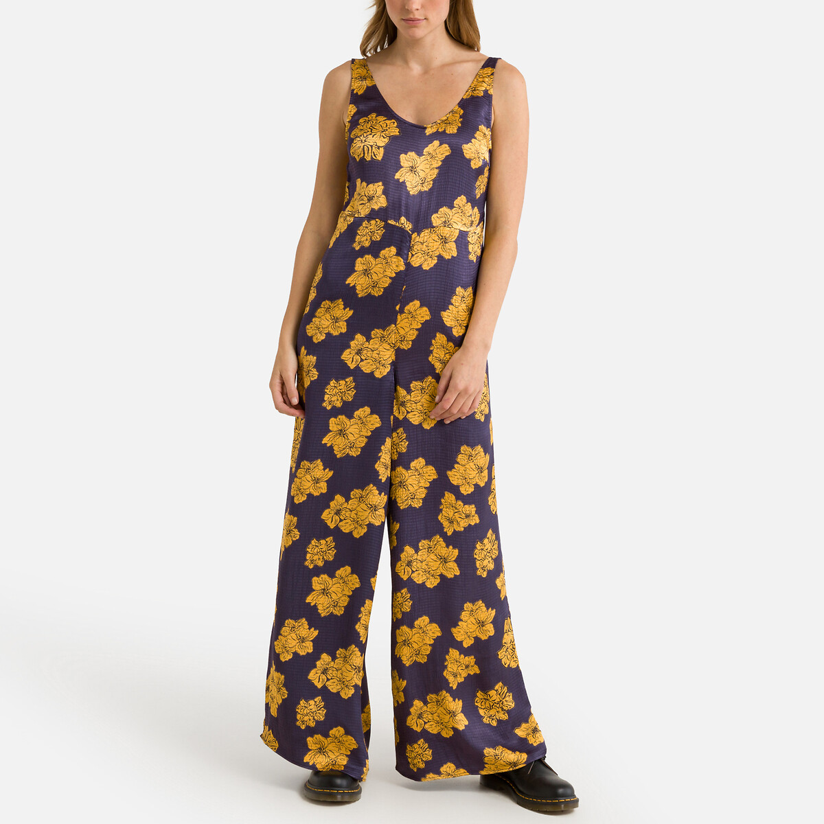 Shaning Floral Sleeveless Jumpsuit
