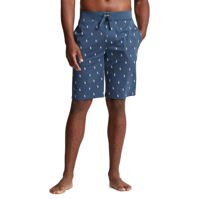 Pyjama-Shorts marine bedruckt <span itemprop=