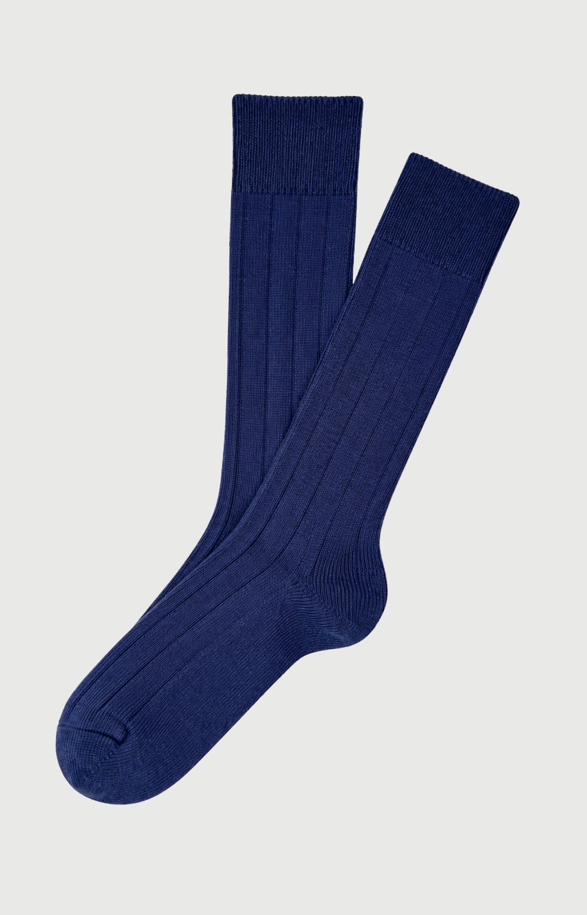 Chaussettes en laine et cachemire couleur unie Minuit, ARTHUR