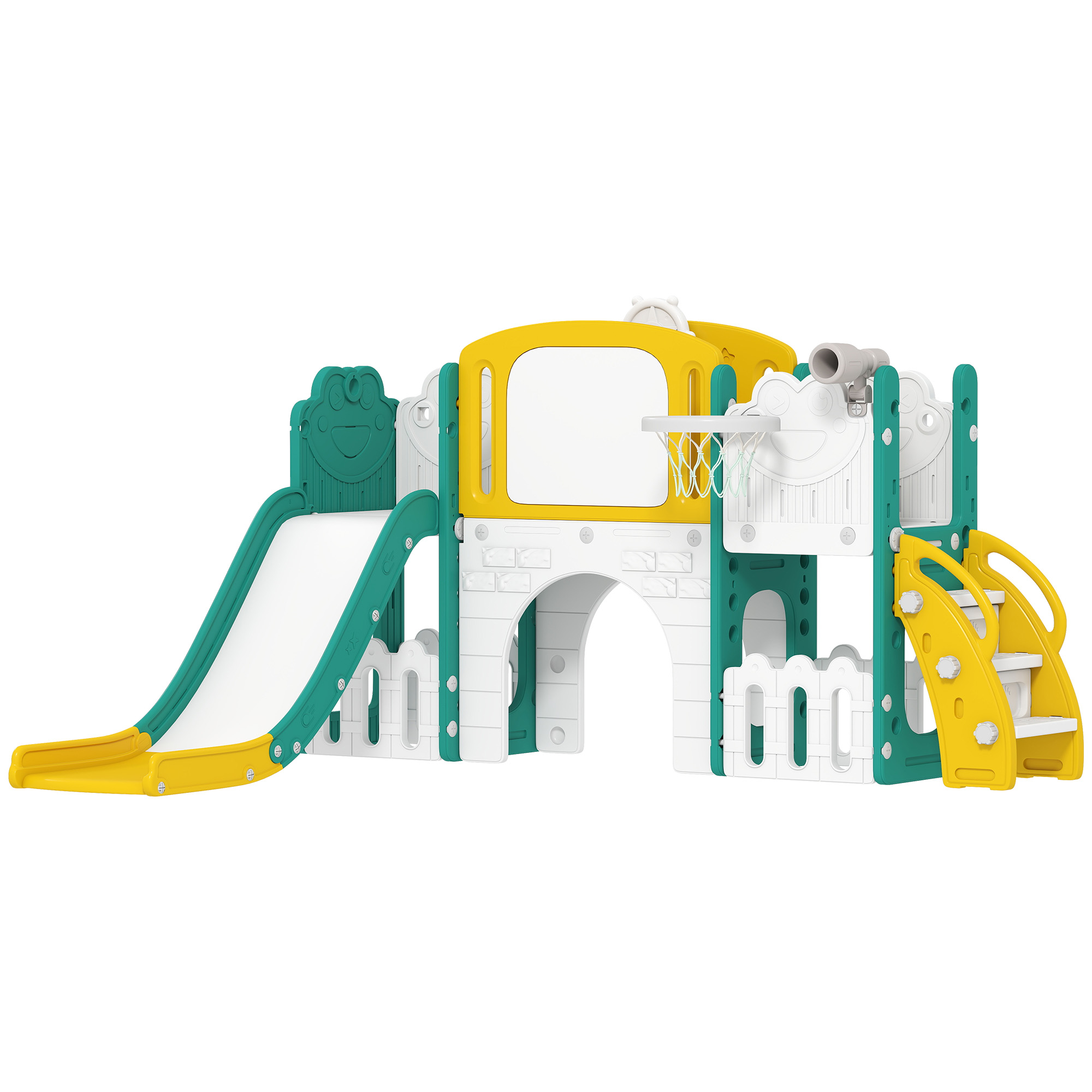 Toboggan pour enfants HDPE Jaune, AIYAPLAY