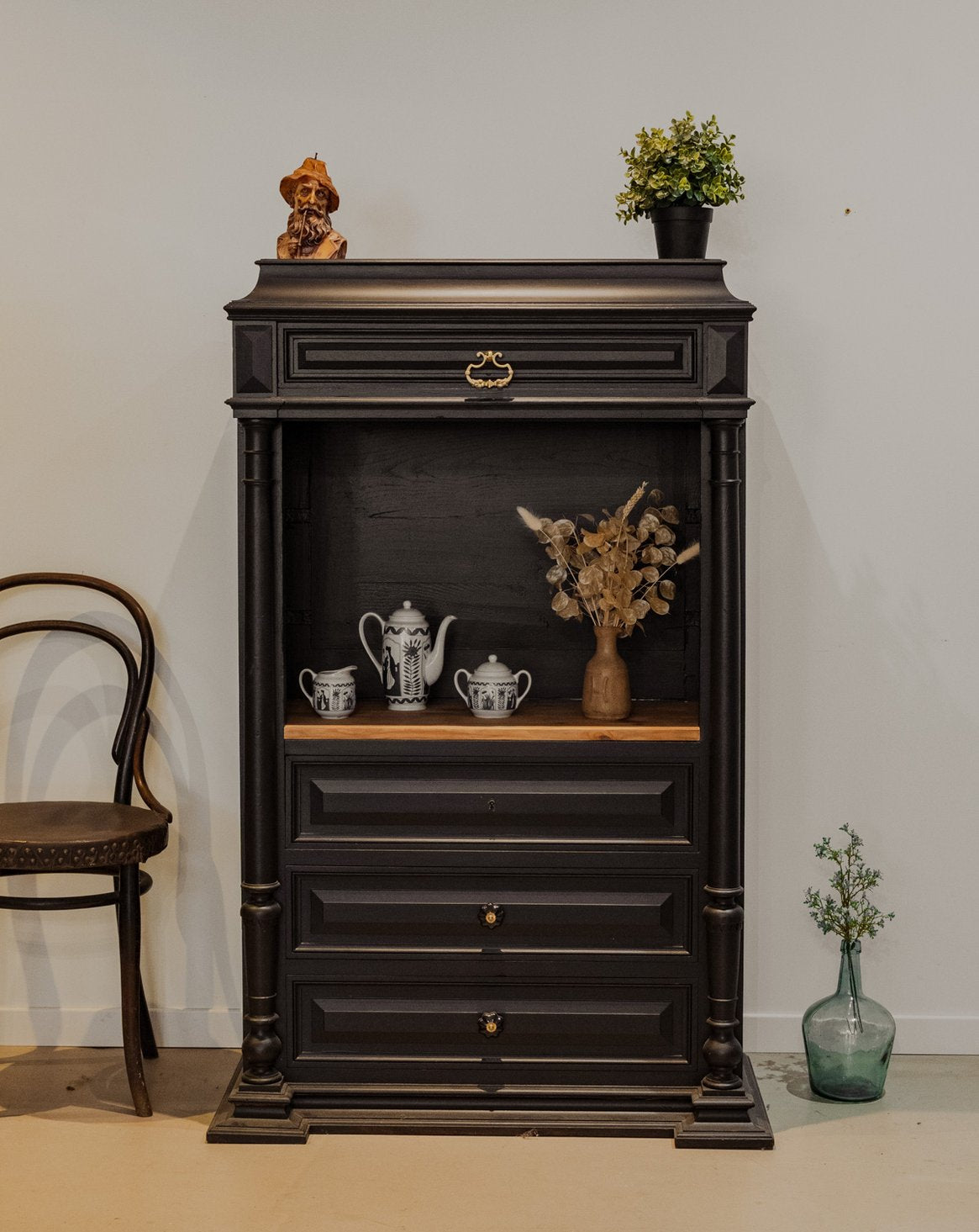 Semainier en bois noir Valery N°85 - Bon état, DEBONGOUT