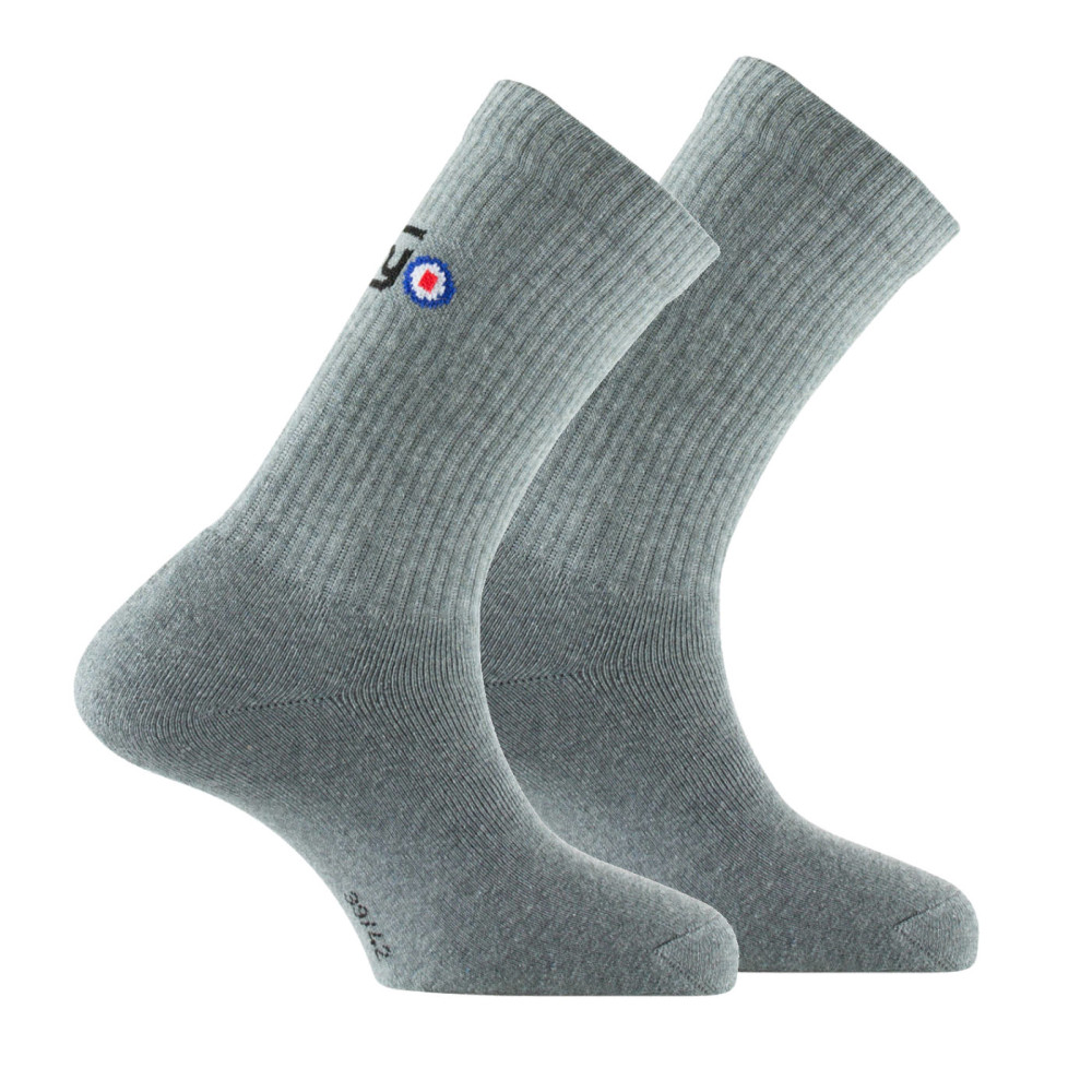 Lot de 2 paires de mi-chaussettes sport en coton, THYO