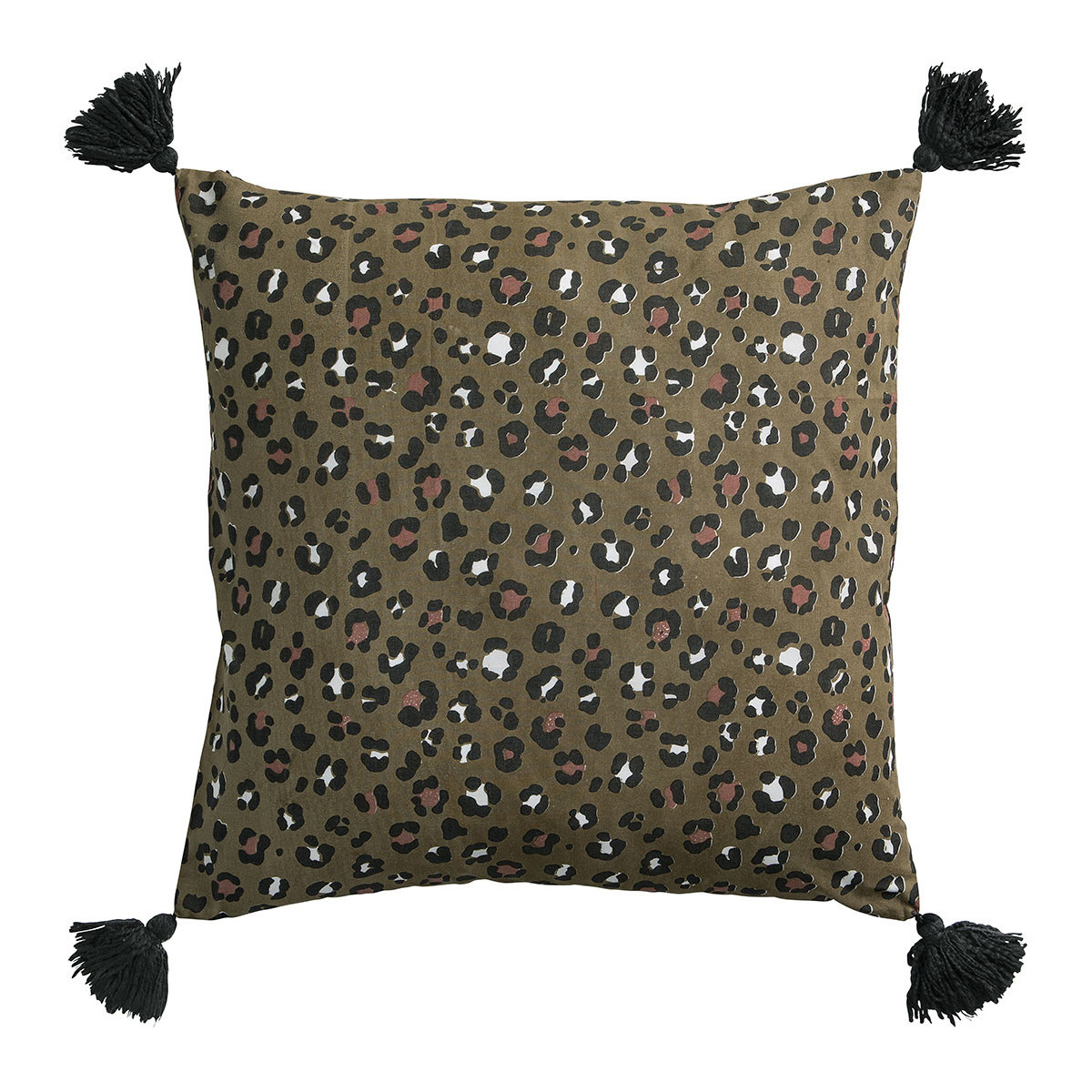 Housse de coussin polycoton, BLANC D’IVOIRE