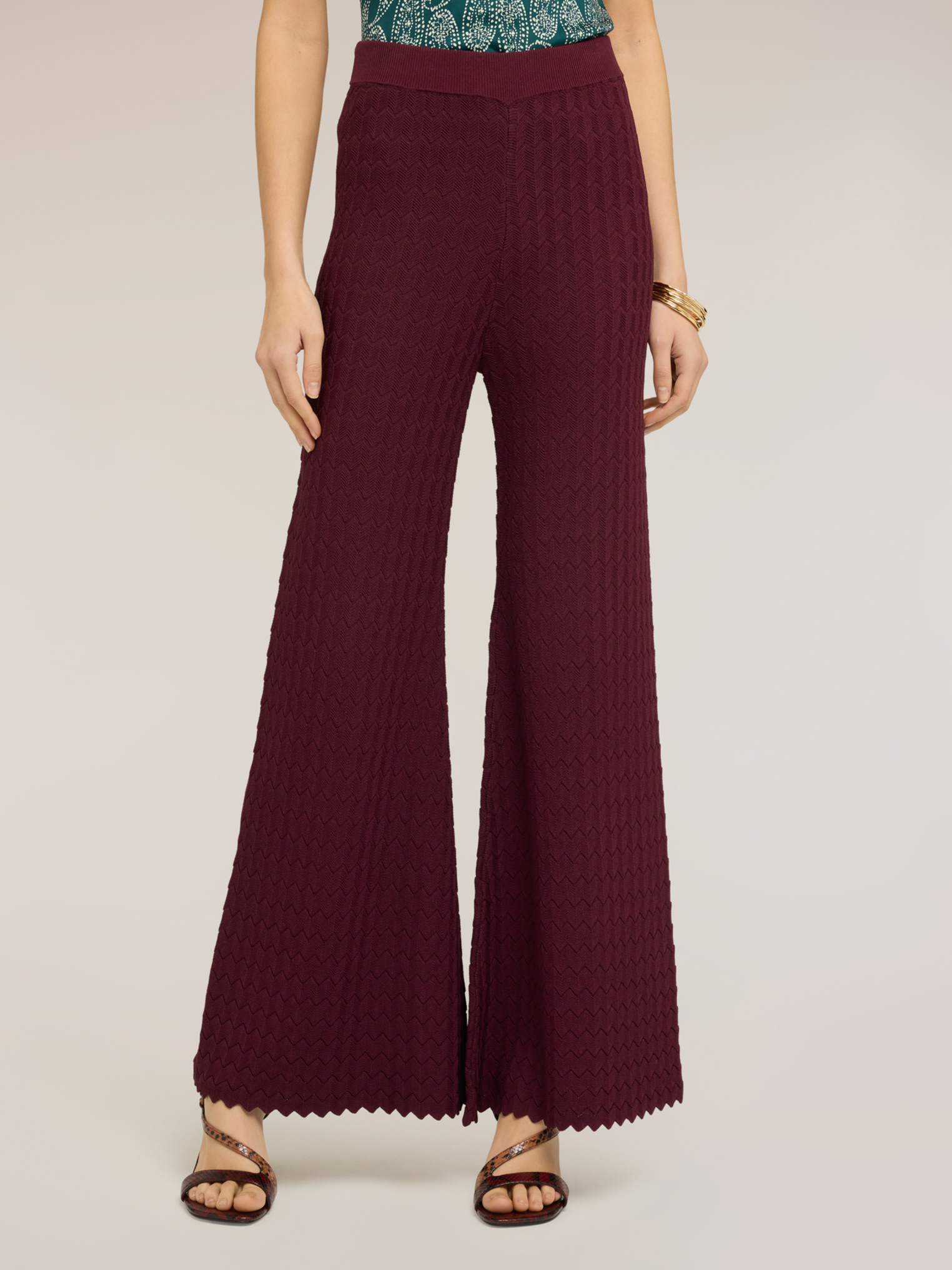 Pantalon en maille effet dentelle, MOTIVI