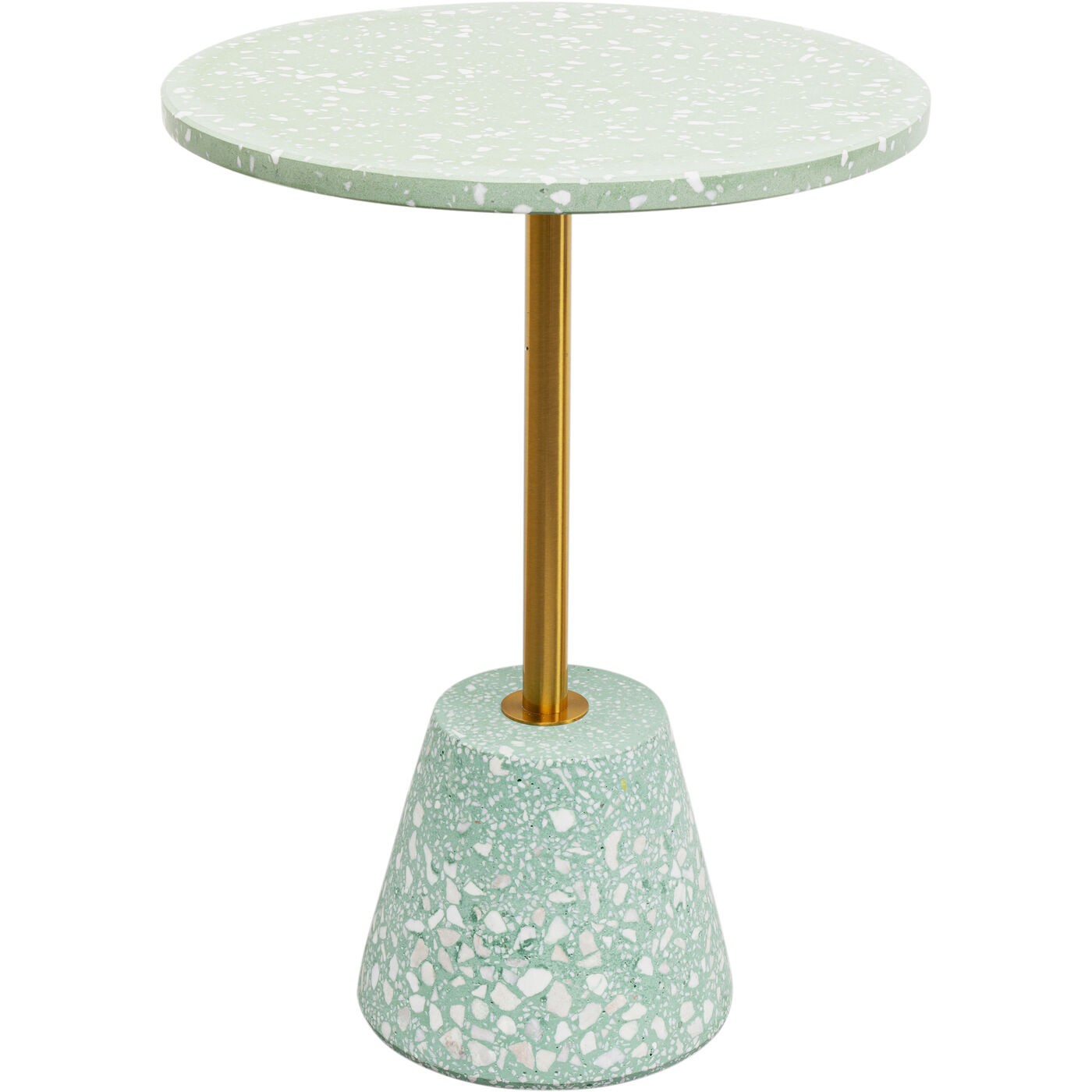 Table d'appoint en marbre minéral et acier, AMORE, KARE DESIGN