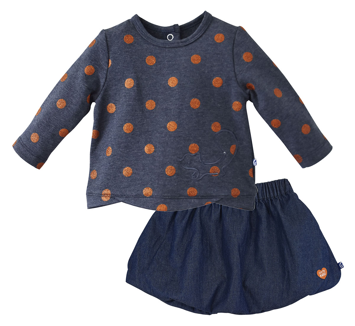 T-shirt et jupe brigitte, SUCRE D'ORGE