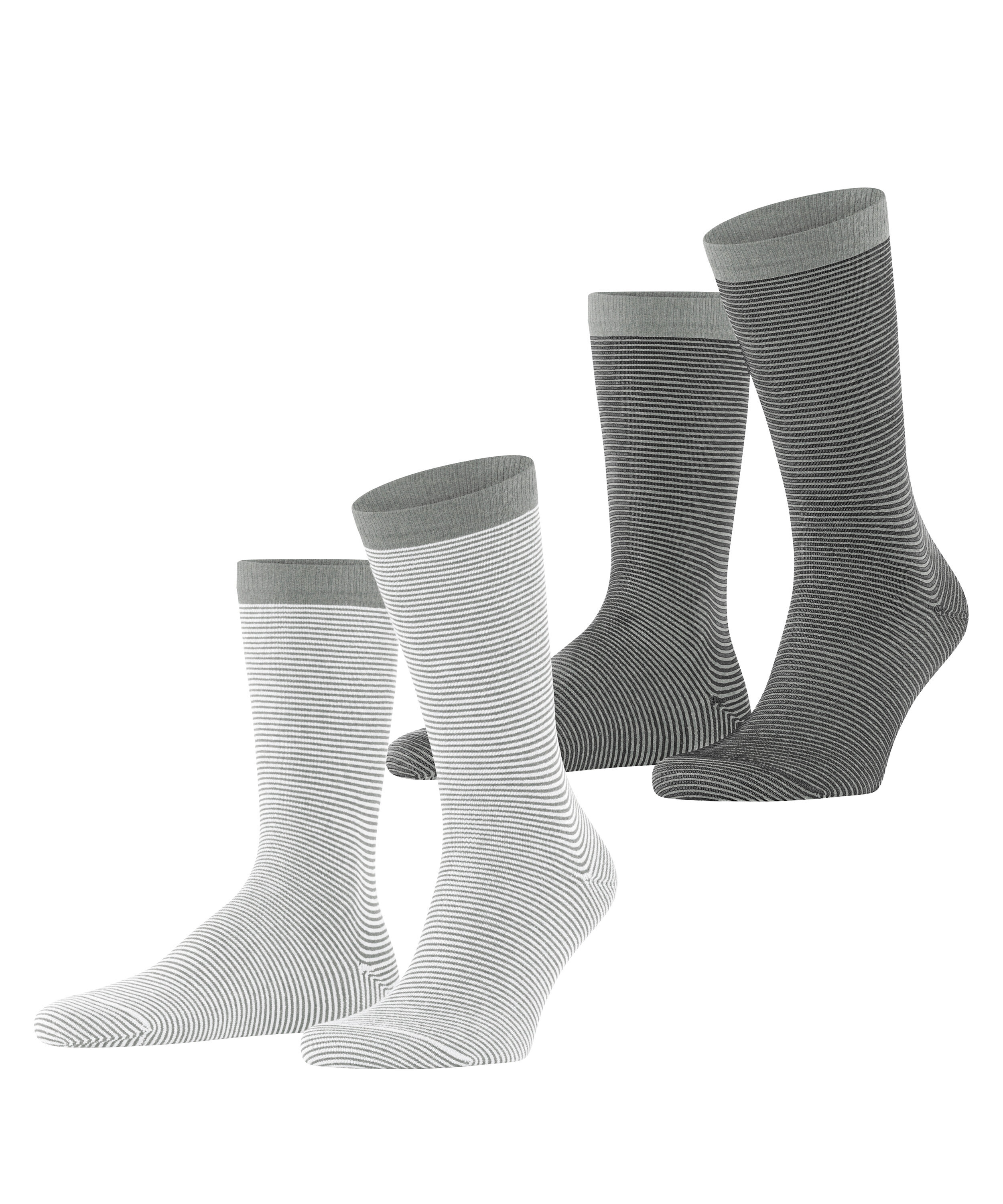 Chaussettes Allover Stripe 2-Pack Opaque, ESPRIT