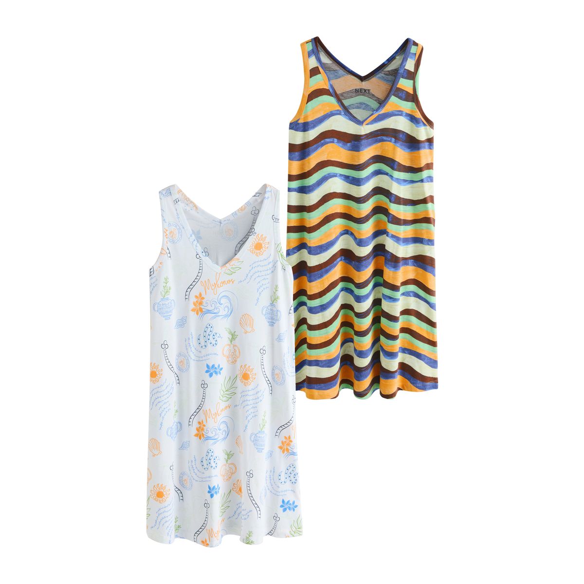 Robe ample sans manches à col v, lot de 2, NEXT