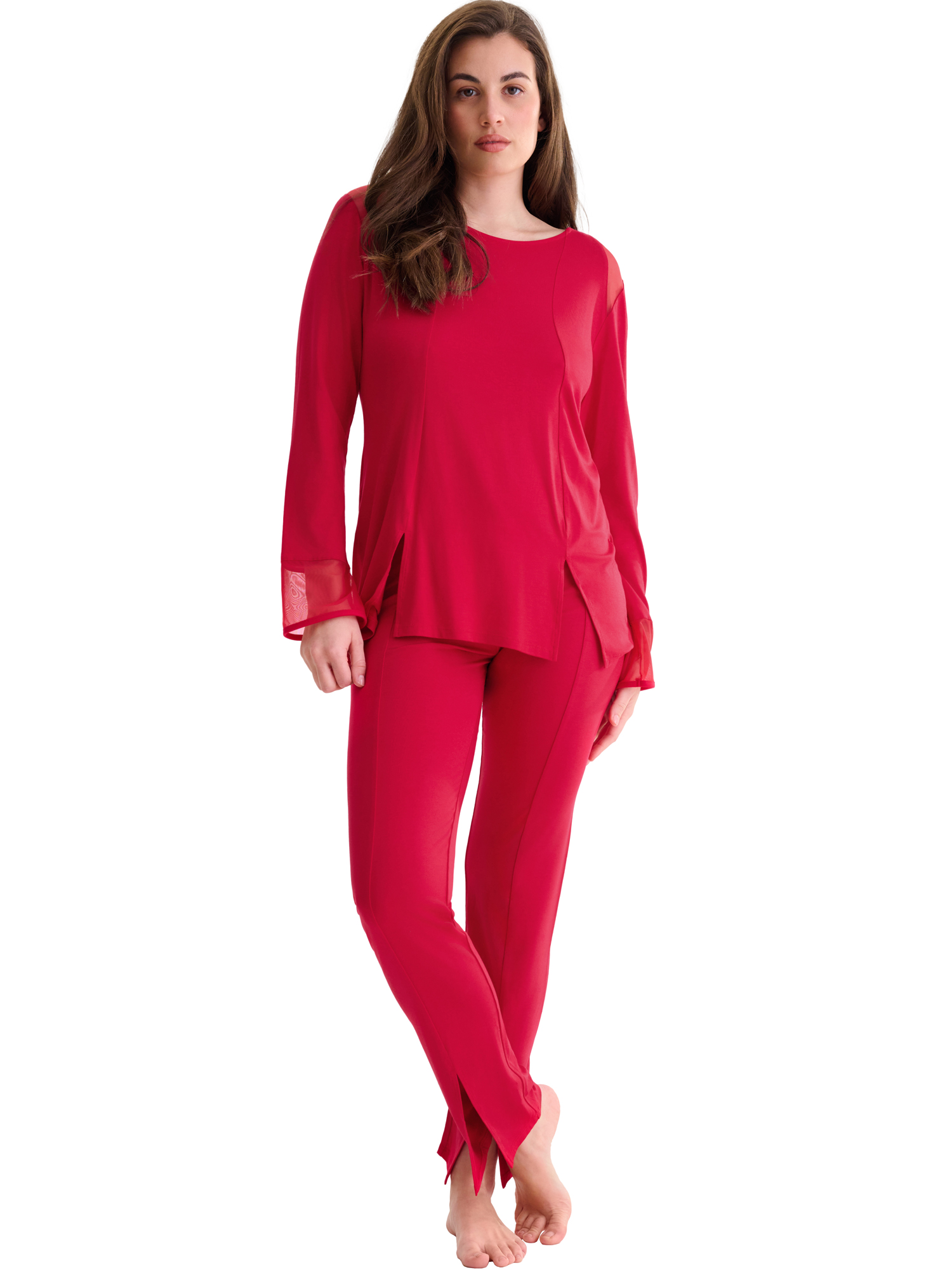 Pyjama pantalon évasé tunique manches longues ROXANNE, LISCA