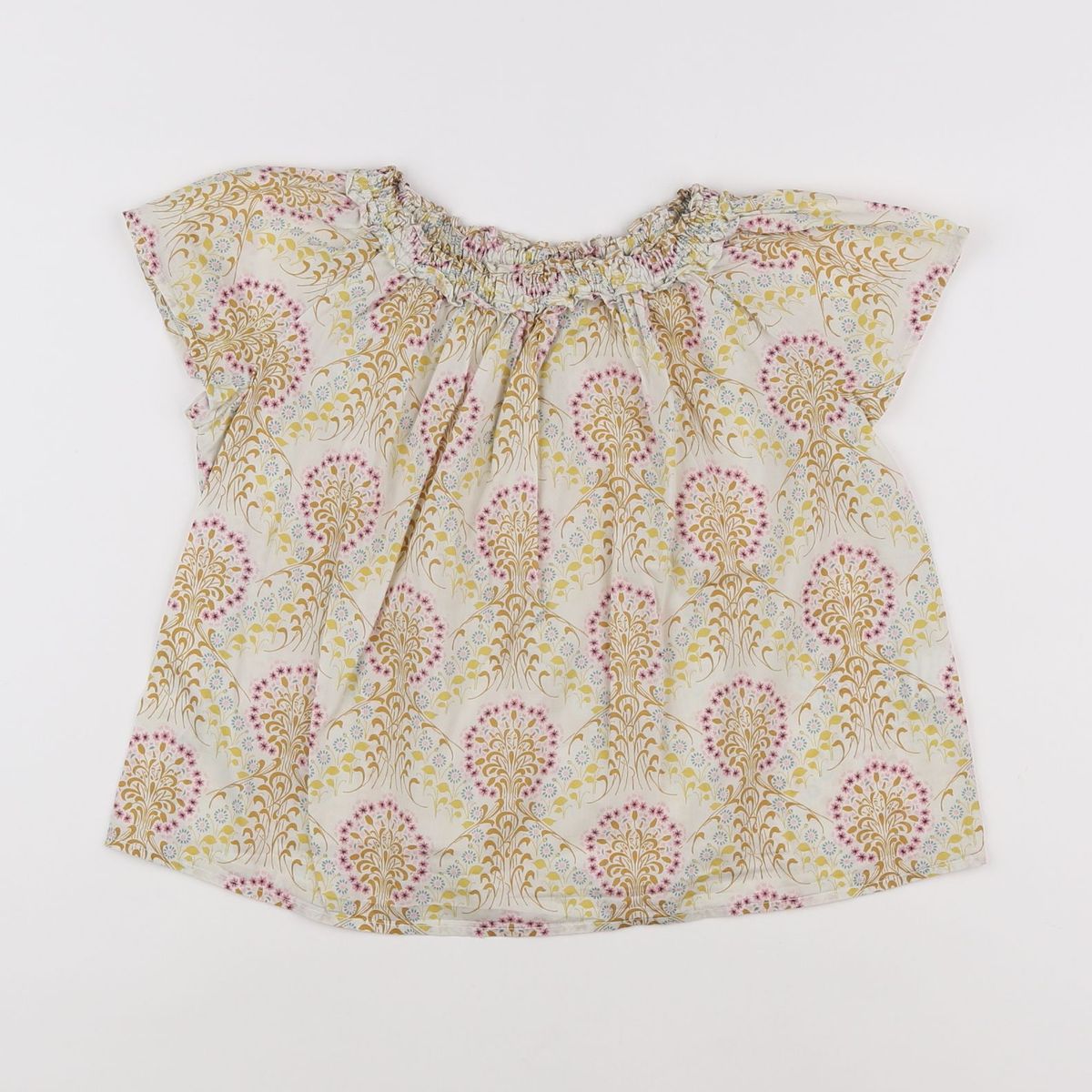 Blouse Bonpoint Taille 14 Ans - Bleu à Fines Rayures, 100% Coton - État Impeccable Occasion