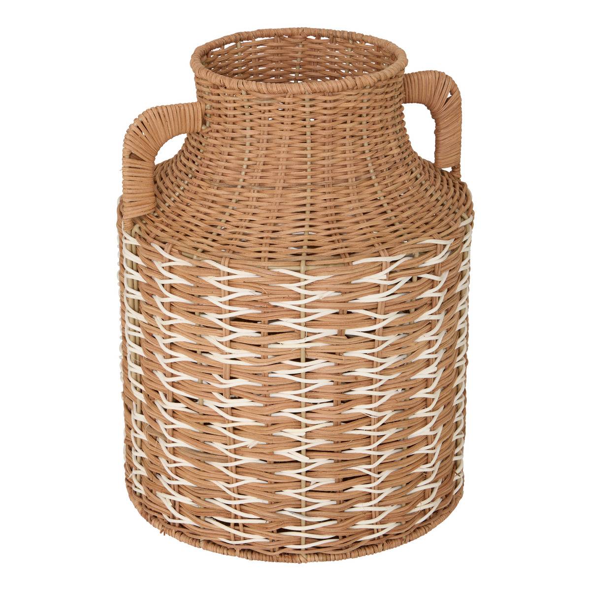 Vase en rotin tressé sur structure acier SORO, ATMOSPHERA