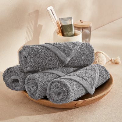 Pack of 4 100% Cotton Terrycloth Guest Towels LA REDOUTE INTERIEURS