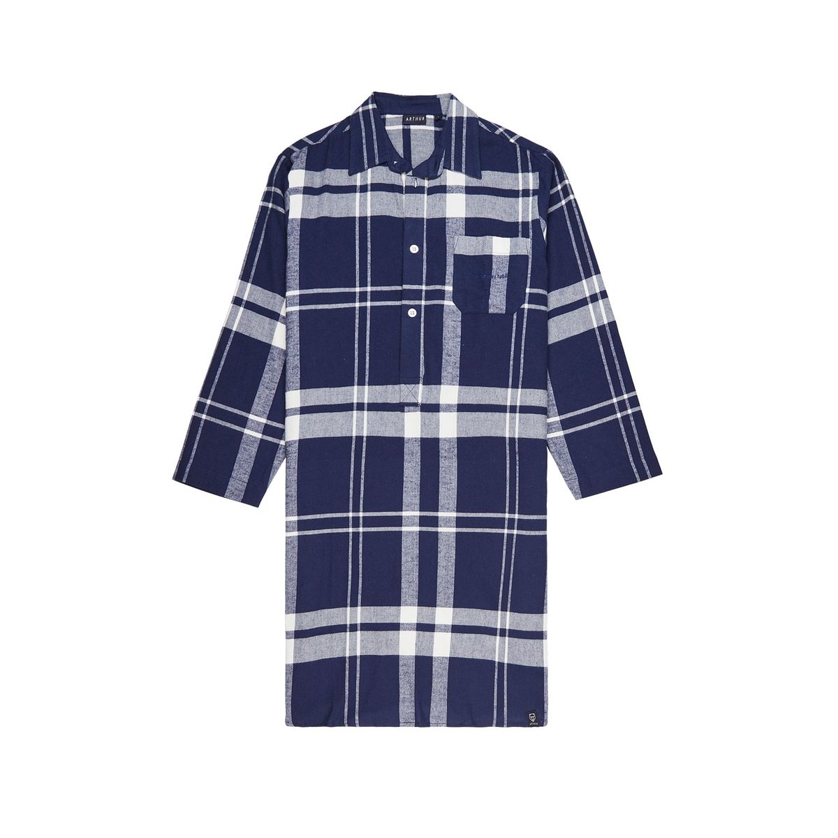 Chemise grand p re big carreaux bleu Arthur La Redoute