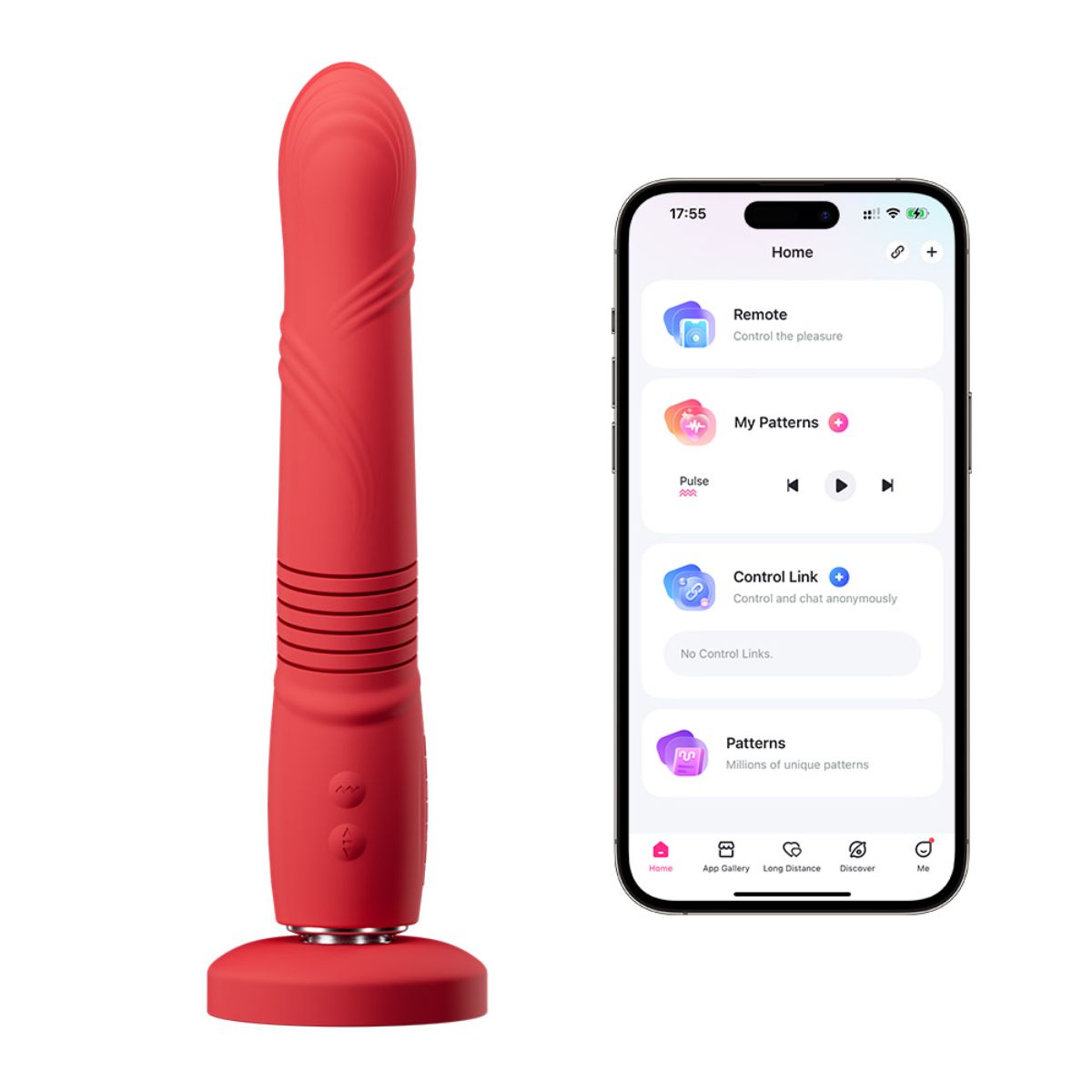 Gode en poussée contrôlé par l'application GRAVITY, LOVENSE