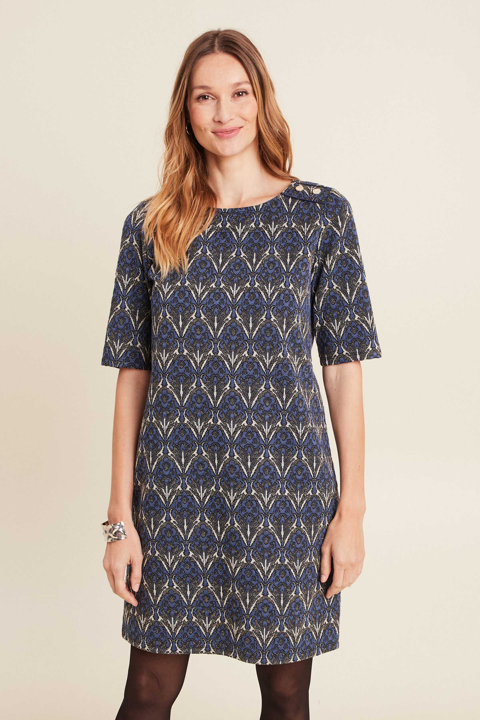 Robe droite manches 3/4, BREAL
