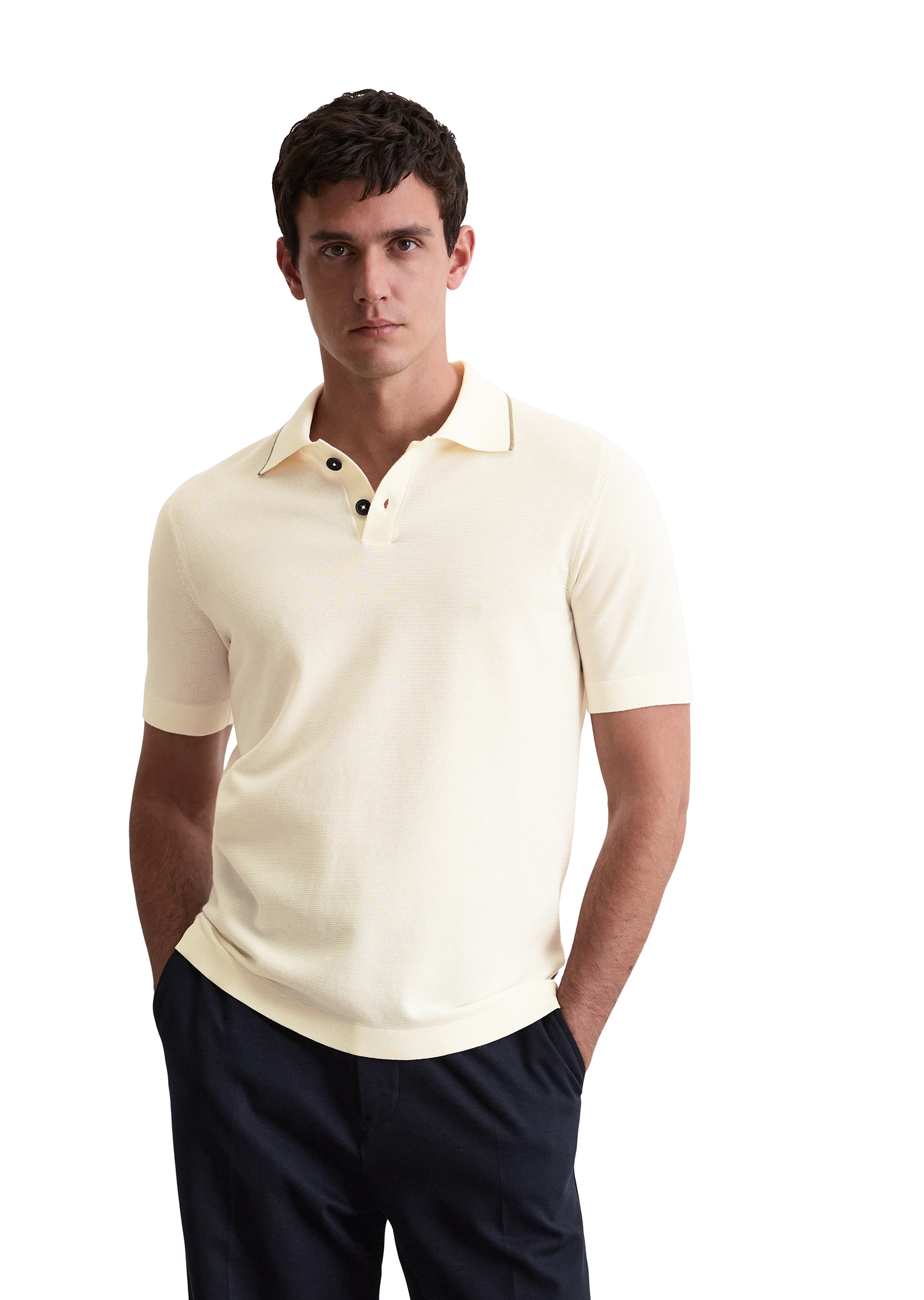 Polo en tricot DFB Travel Collection en pur coton bio, MARC O'POLO