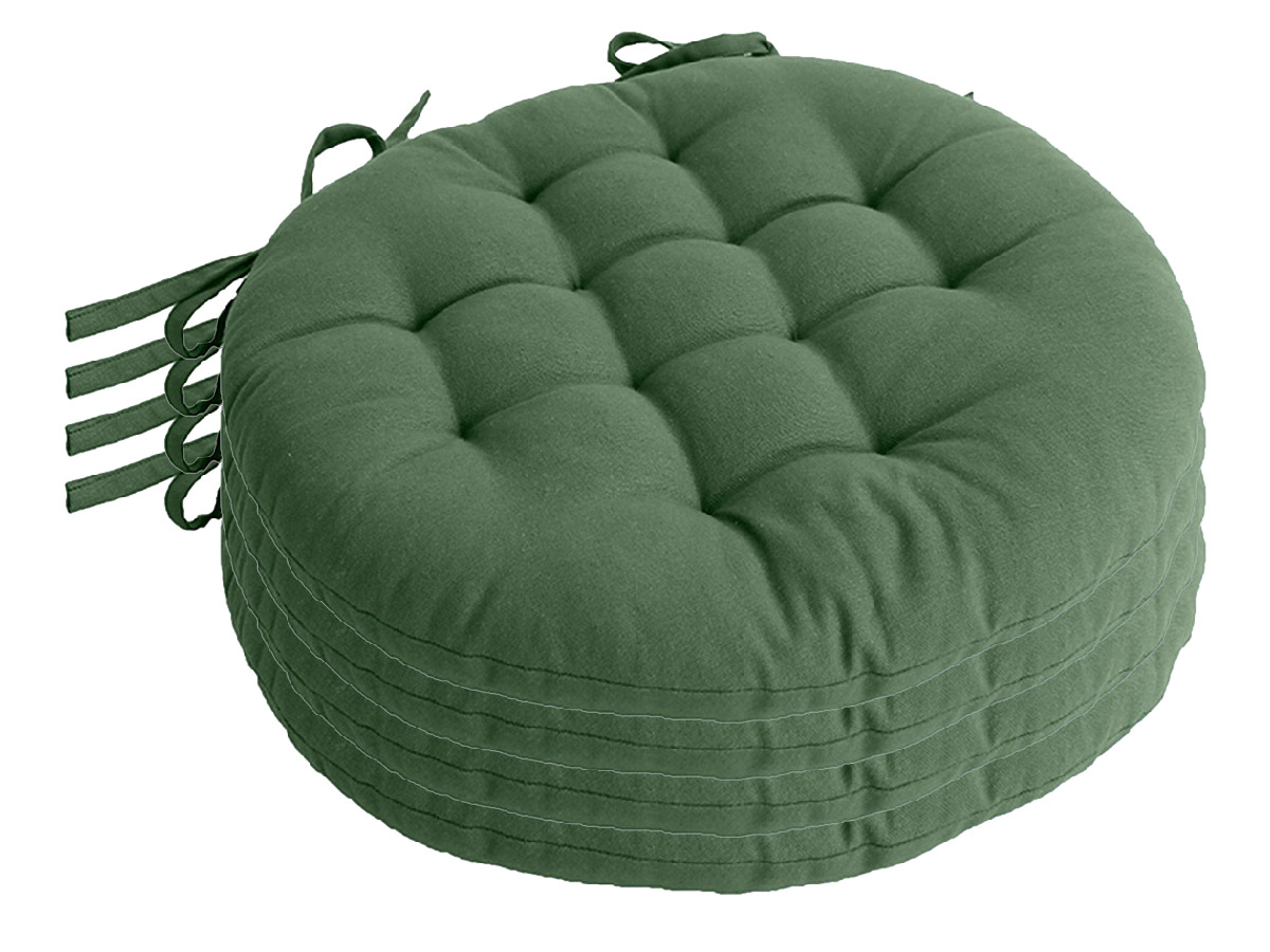 Galette piquée ronde Panama Ø 38 cm - Enjoy Home - Lot de 4, JARDIDECO