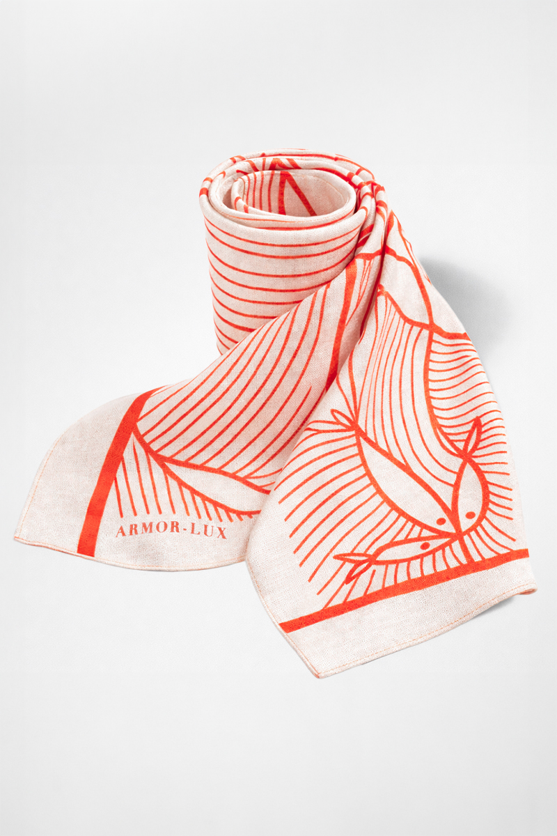 Foulard carré en coton, ARMOR-LUX