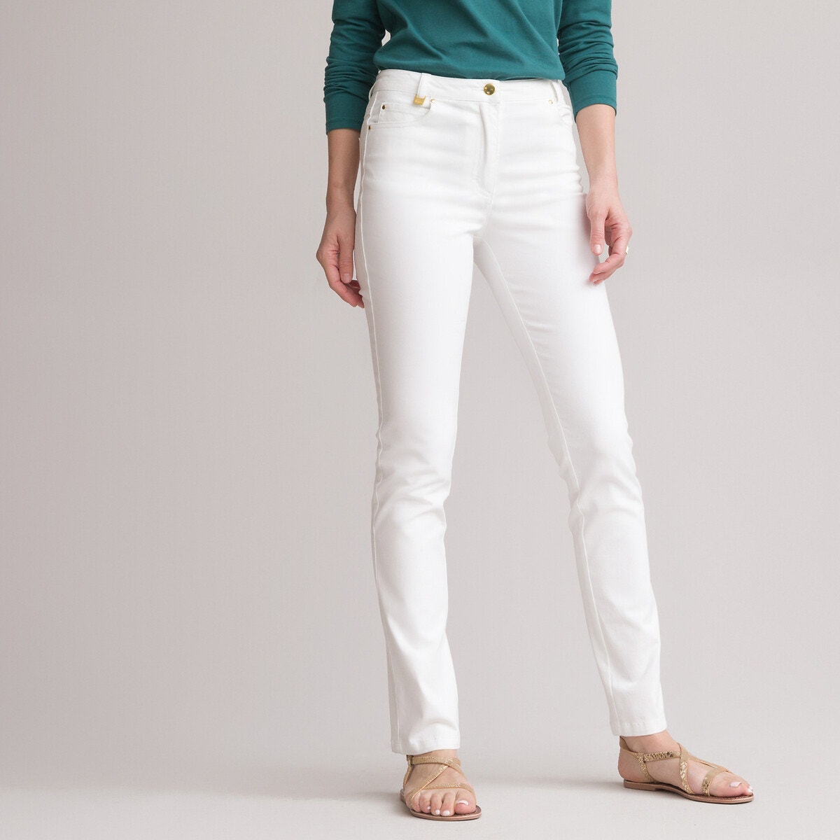 Pantalon pince blanc femme clearance
