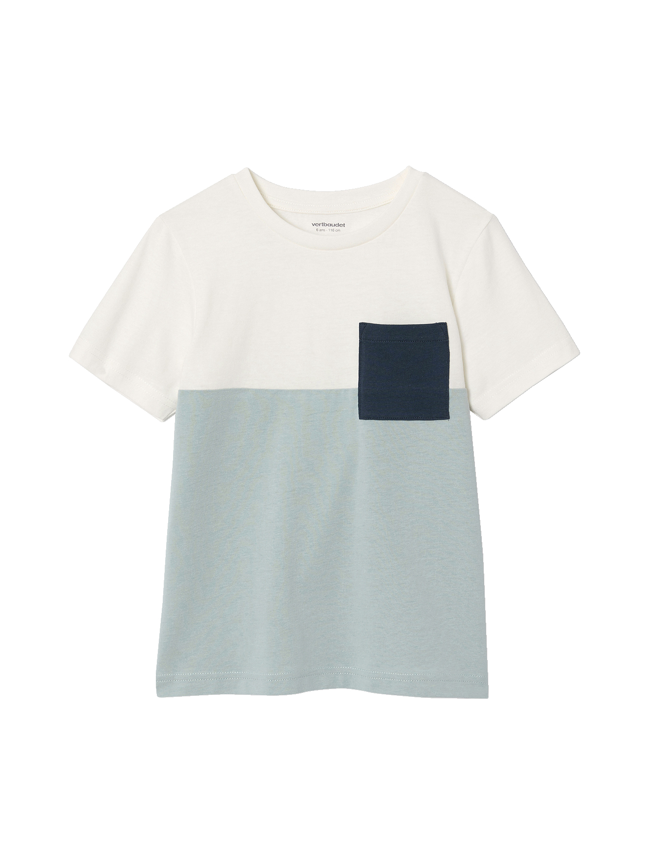 T-shirt coloblock manches courtes, VERTBAUDET