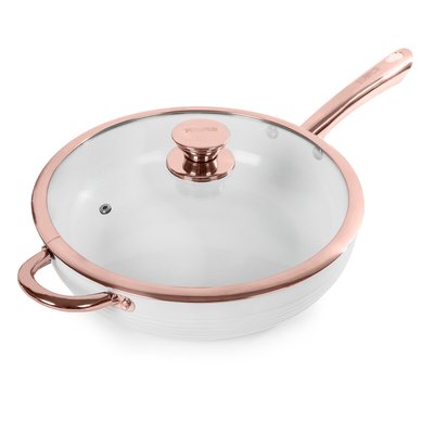 28cm Linear Multi-Pan in White/Rose Gold TOWER