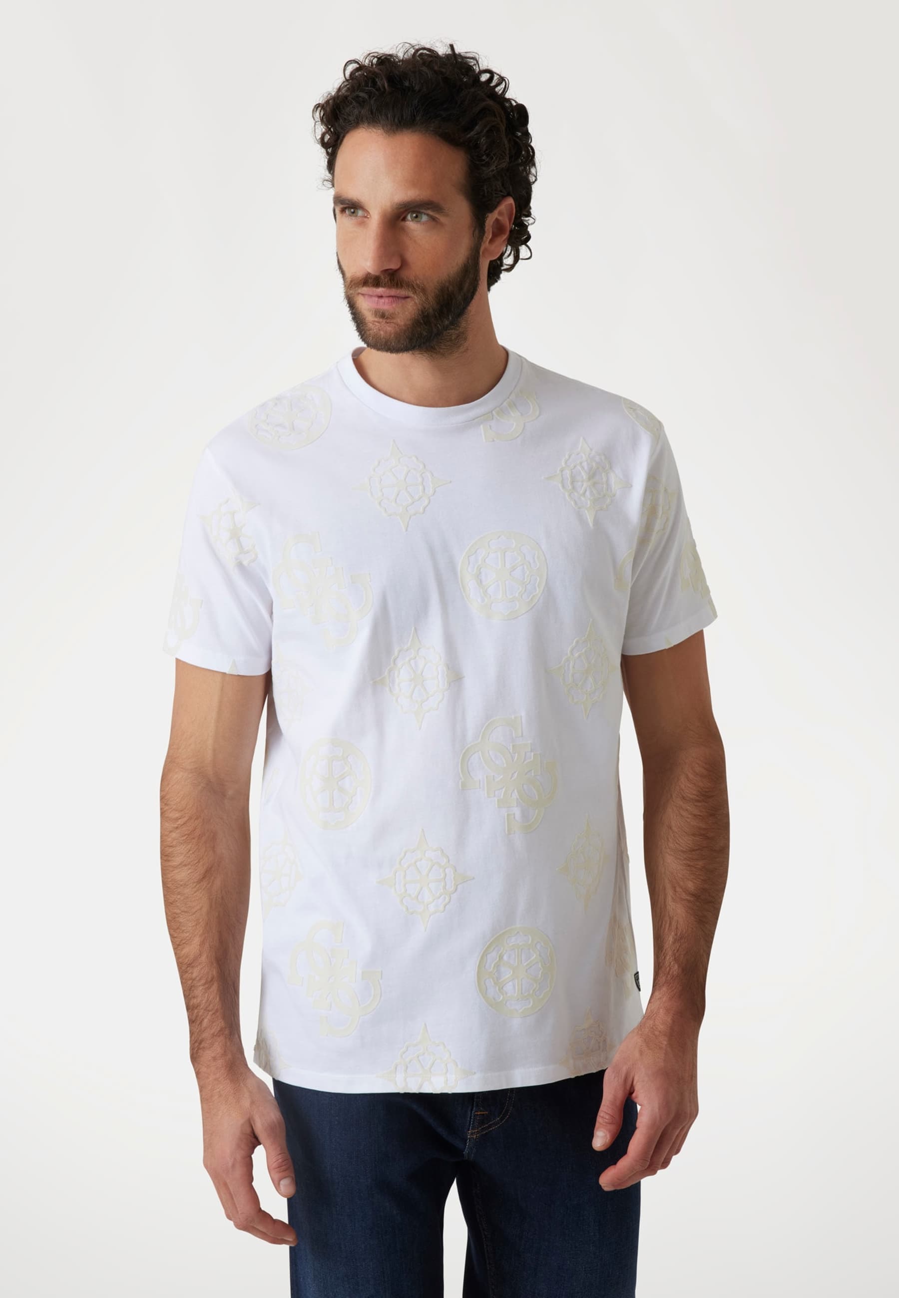 T-Shirt Pivoine All-Over, GUESS