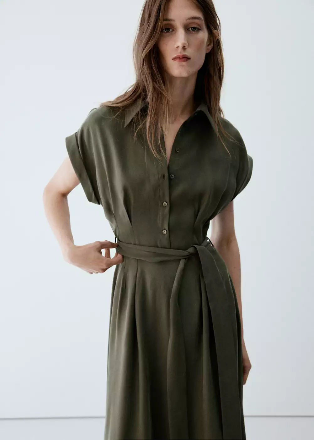 Robe chemisier modal, MANGO