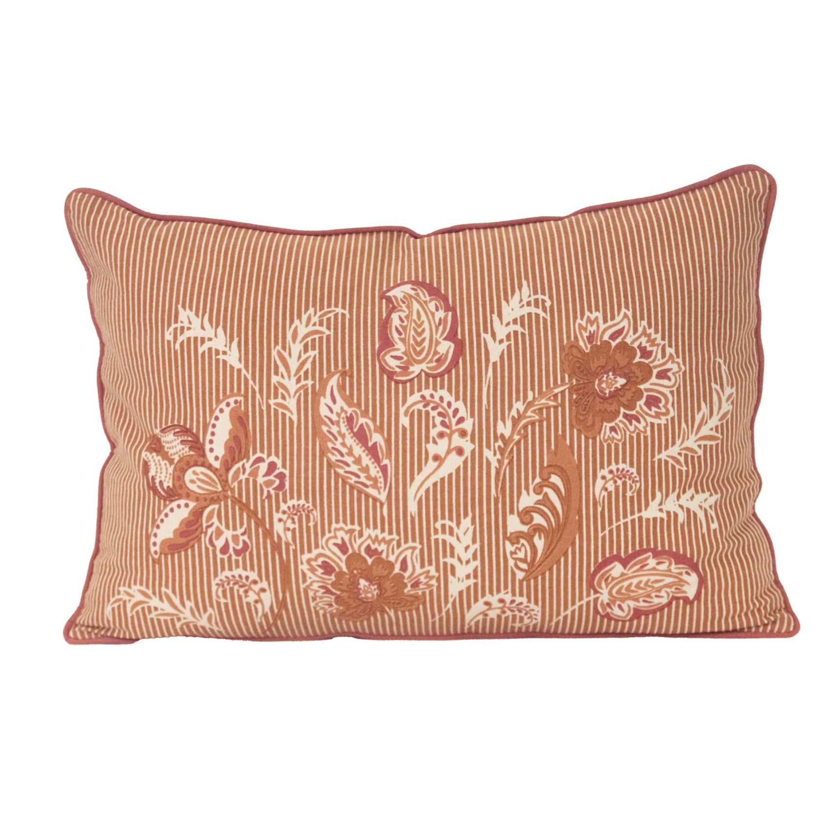 Coussin décoratif en polylin motif floral, SUD ETOFFE