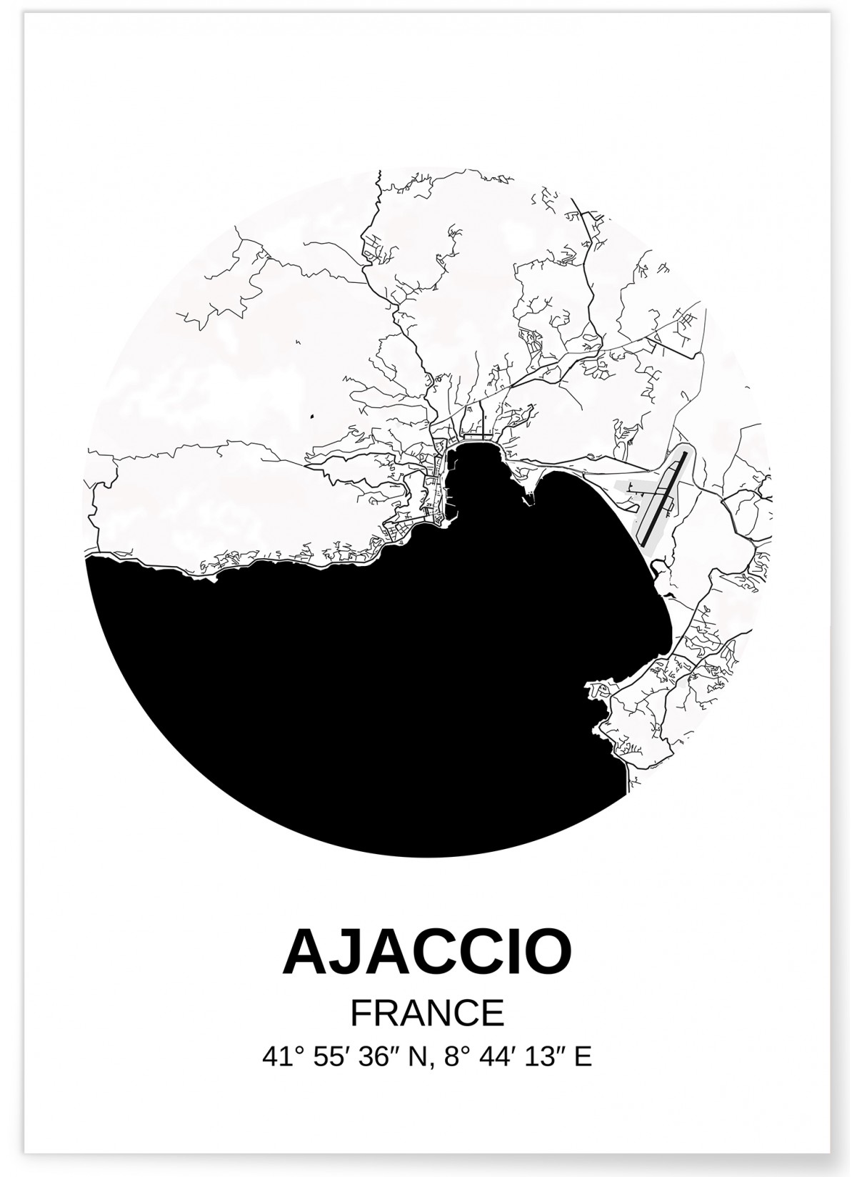 Affiche Carte Ajaccio, L'AFFICHERIE
