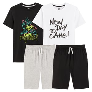 Lot Deux Pyjamas Coton Lot De 2 Pyjamas Courts Fille VERTBAUDET Lot Deux Pyjamas Coton Lot De 2 Pyjamas Courts Fille VERTBAUDET