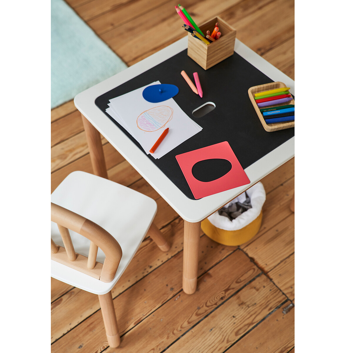 Table d'activité évolutive montessori Ma Petite Ecole Montessori X La  Redoute Interieurs naturel/blanc