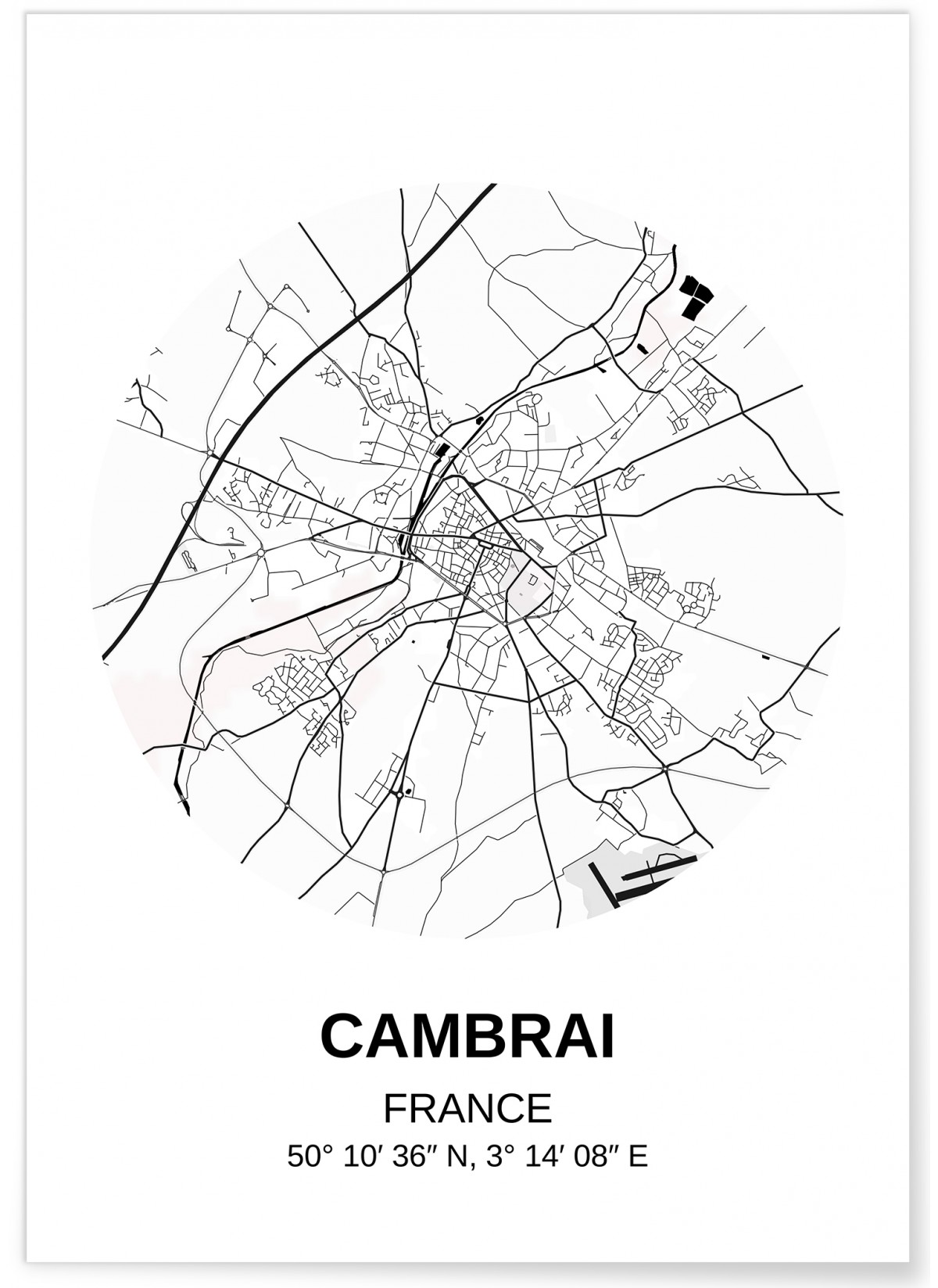 Affiche Carte Cambrai, L'AFFICHERIE