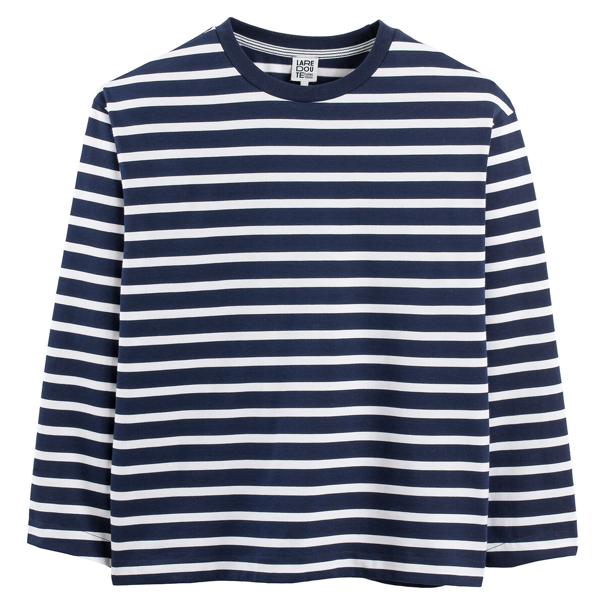 Breton Striped Cotton T-Shirt with Long Sleeves