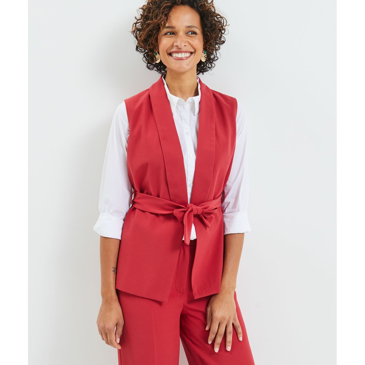 Veste tailleur discount sans manche femme