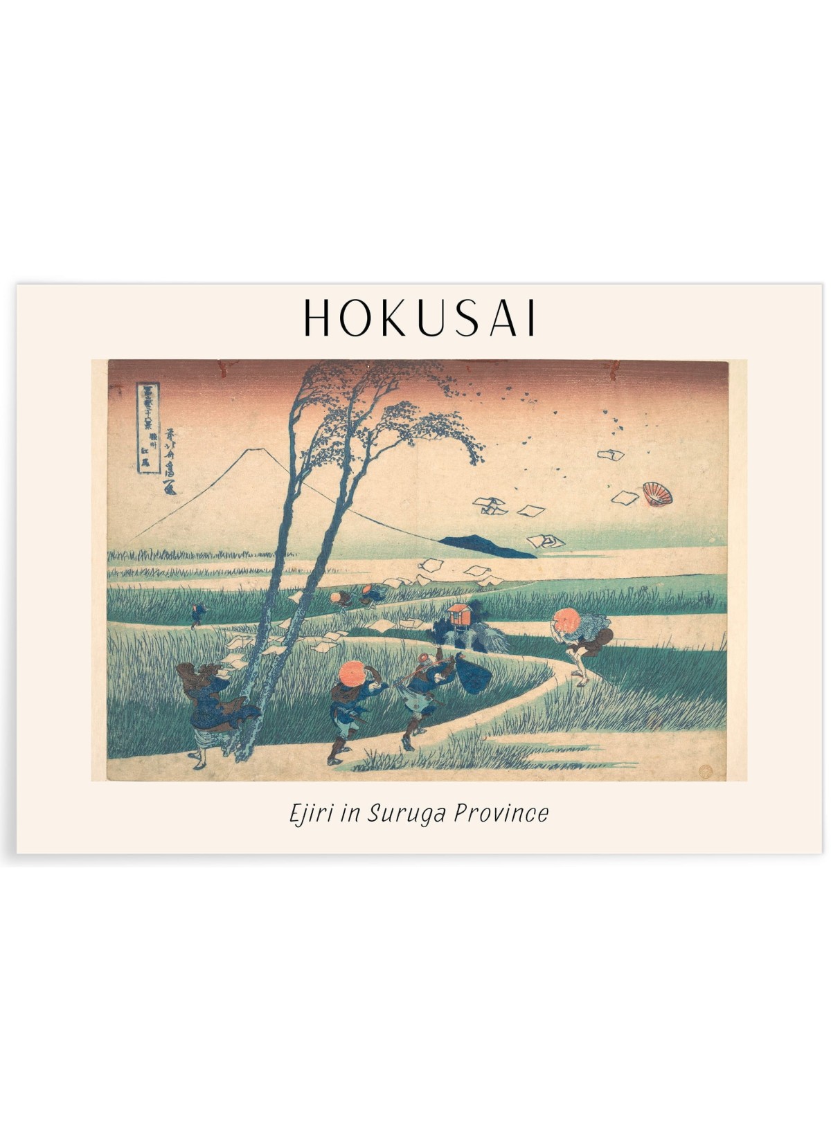 Affiche Hokusai 'Ejiri in Suruga Province', L'AFFICHERIE