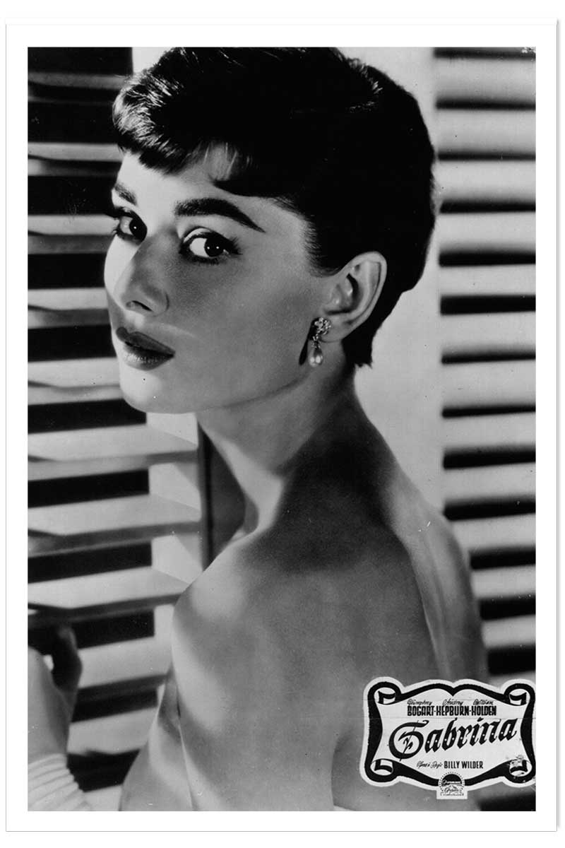 Affiche célébrité Audrey Hepburn dans Sabrina, 1954, HEXOA