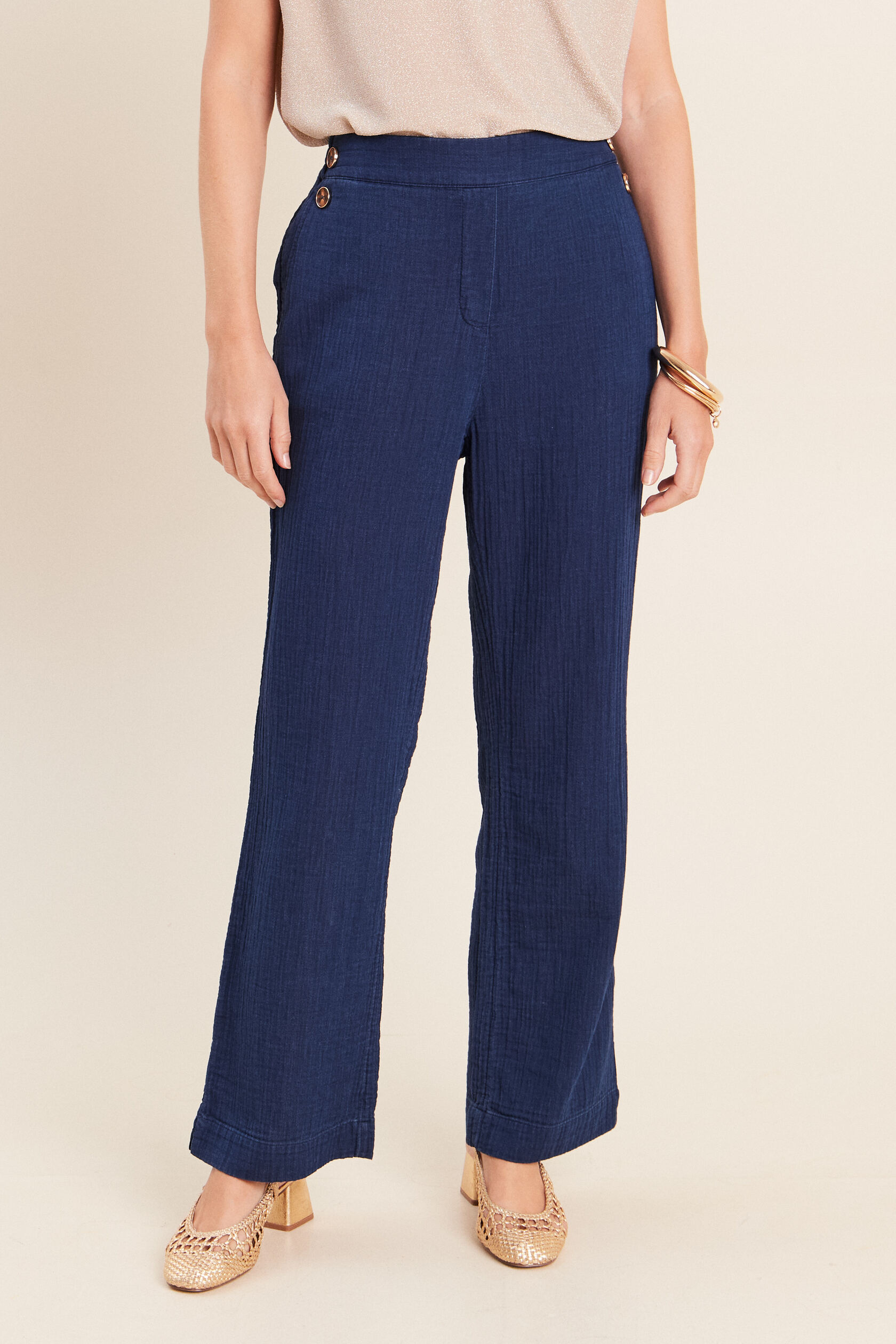 Pantalon large 7/8ème taille haute, BREAL