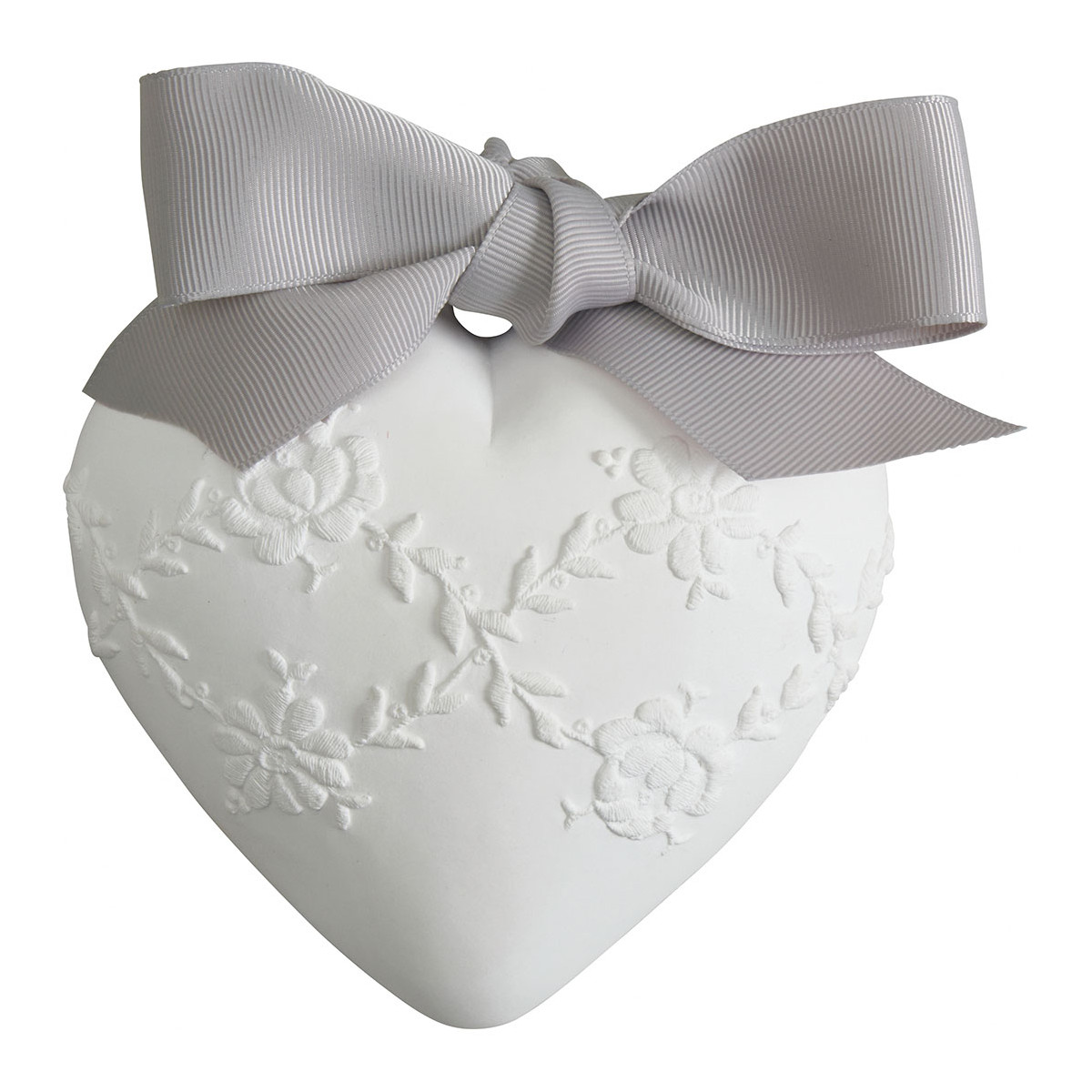 Grand Cœur parfumé brodé - Fleur de Coton, MATHILDE M