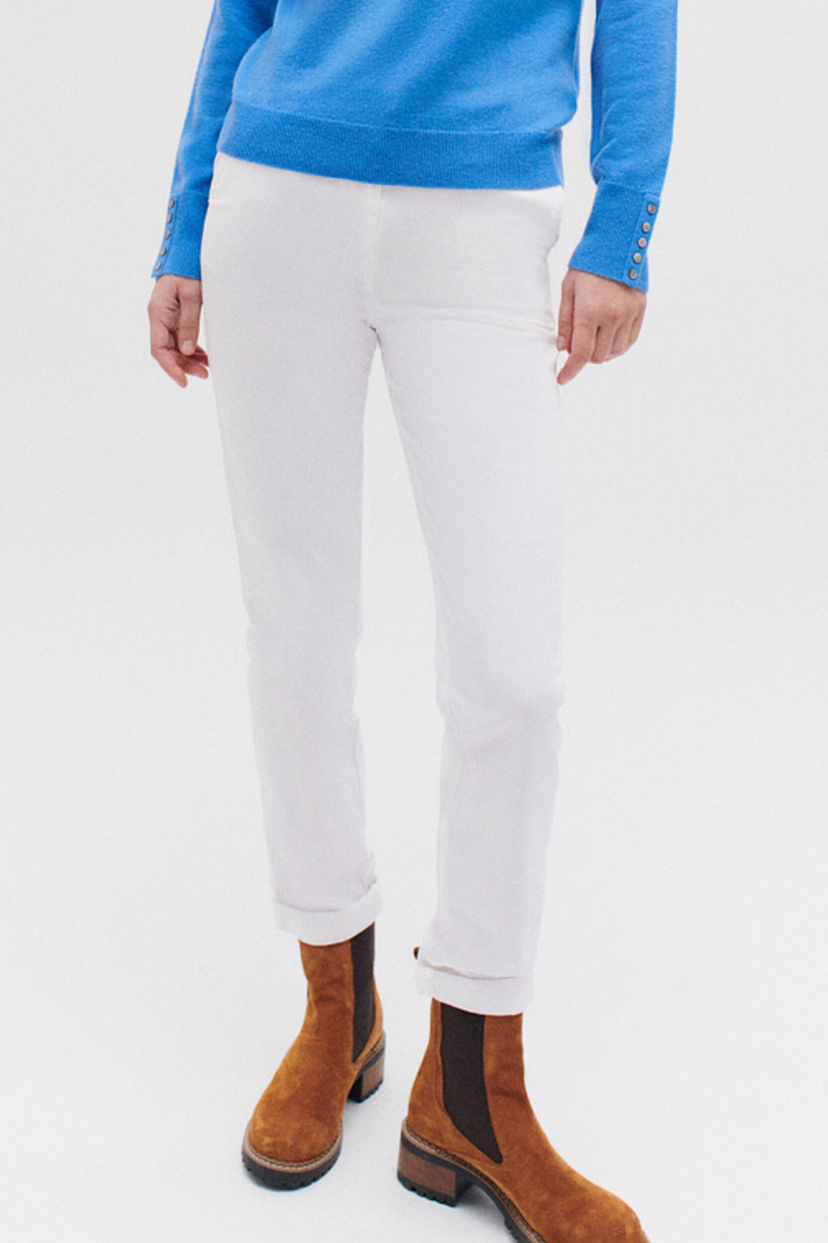 Pantalon slim ceinturé ADELMOB, CAROLL