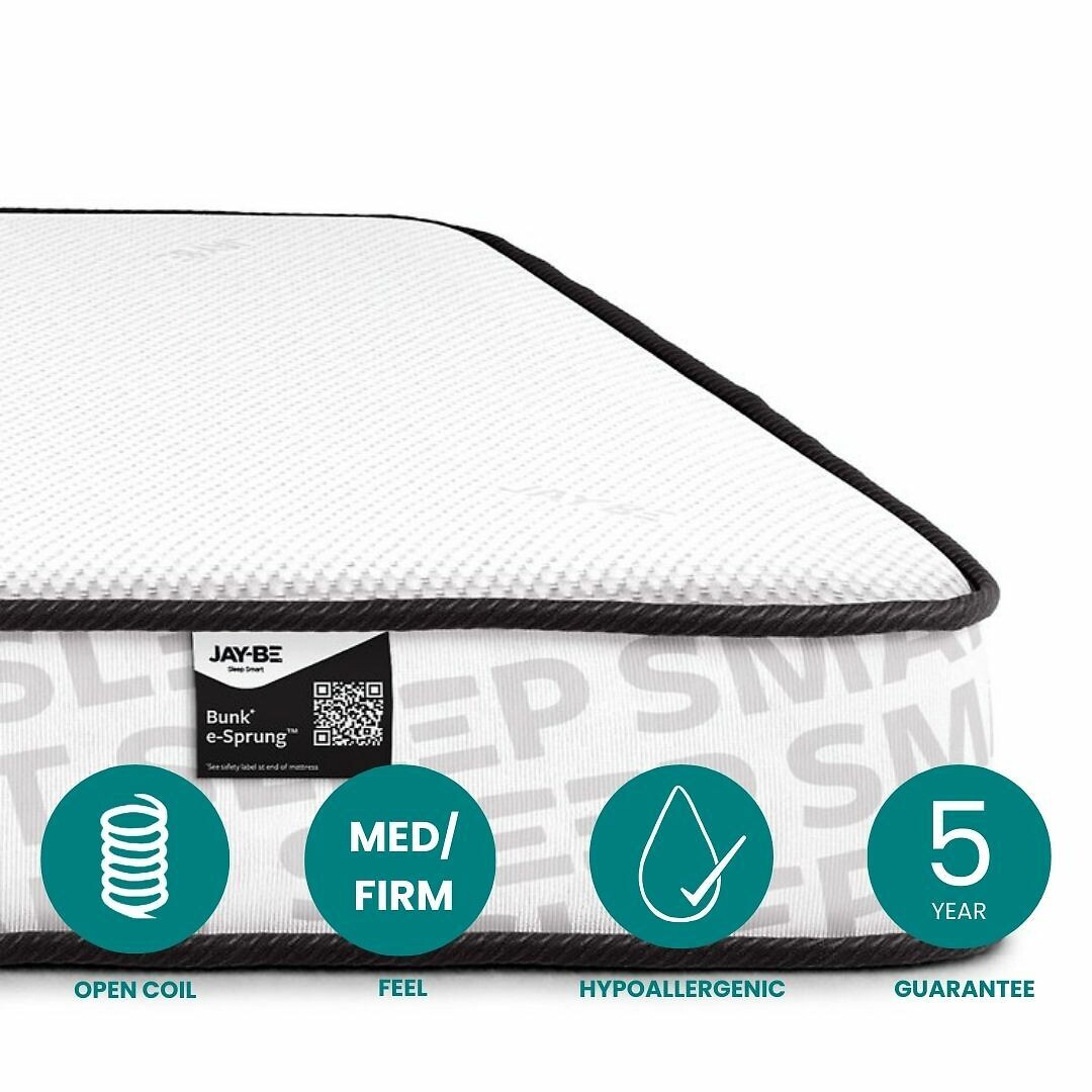Jay-Be® Bunk e-Sprung™ Eco-Friendly Children’s Mattress, JAY-BE