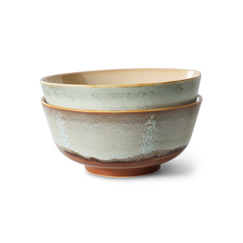 Bol ramen grès emmaillé artisanal HK living set de 2, HKLIVING