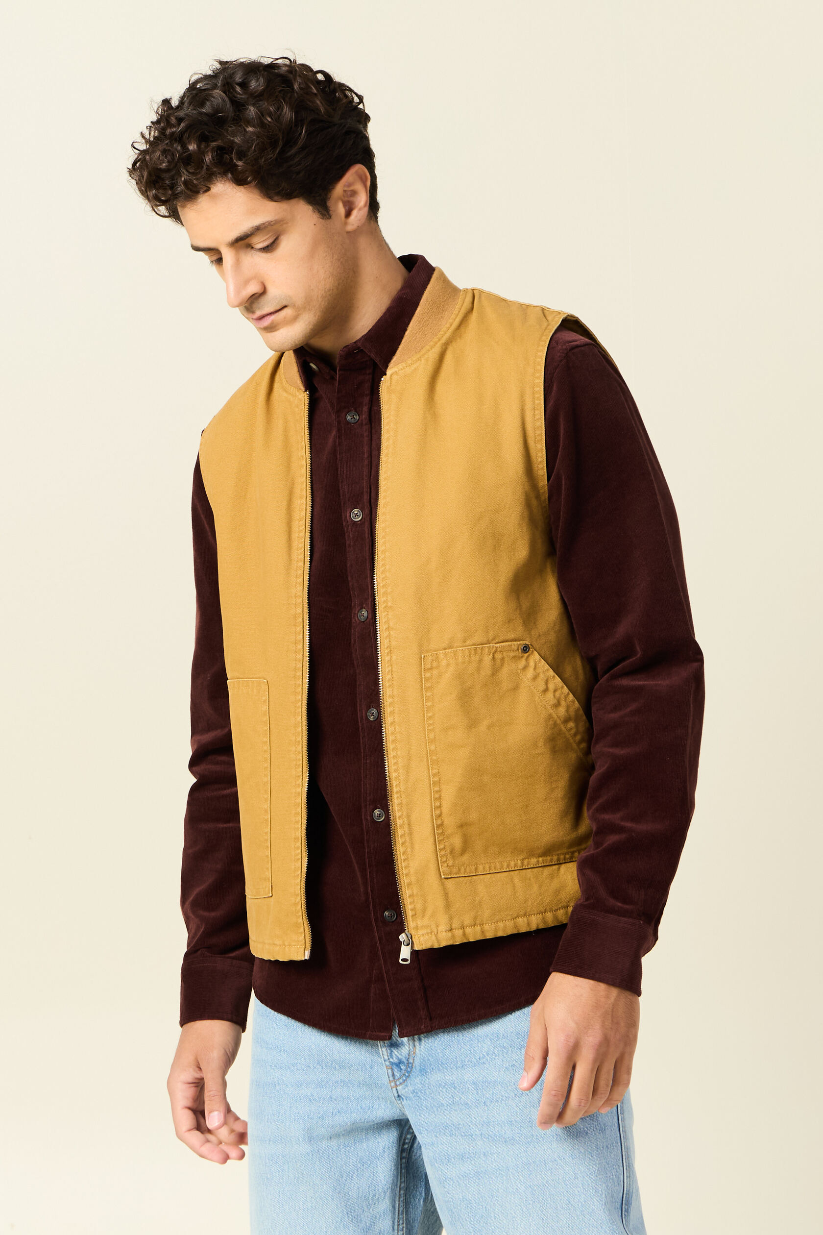 Blouson sans manches col teddy, BONOBO