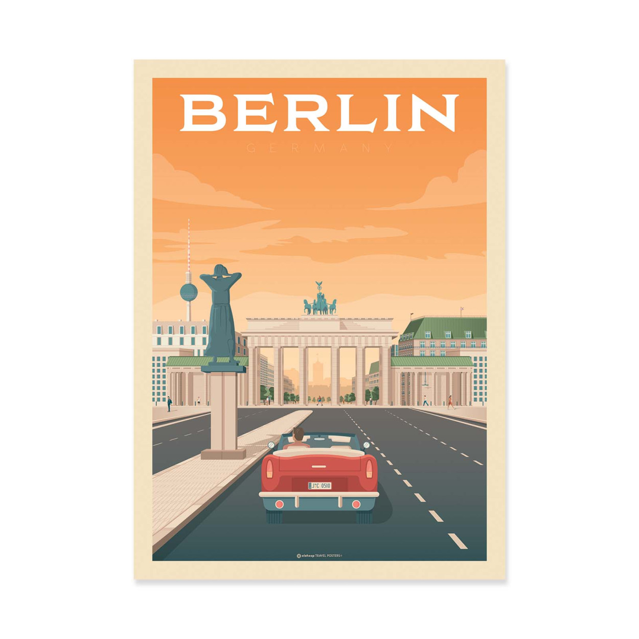 Affiche d'art - Berlin - Olahoop Travel Posters, WALL EDITIONS