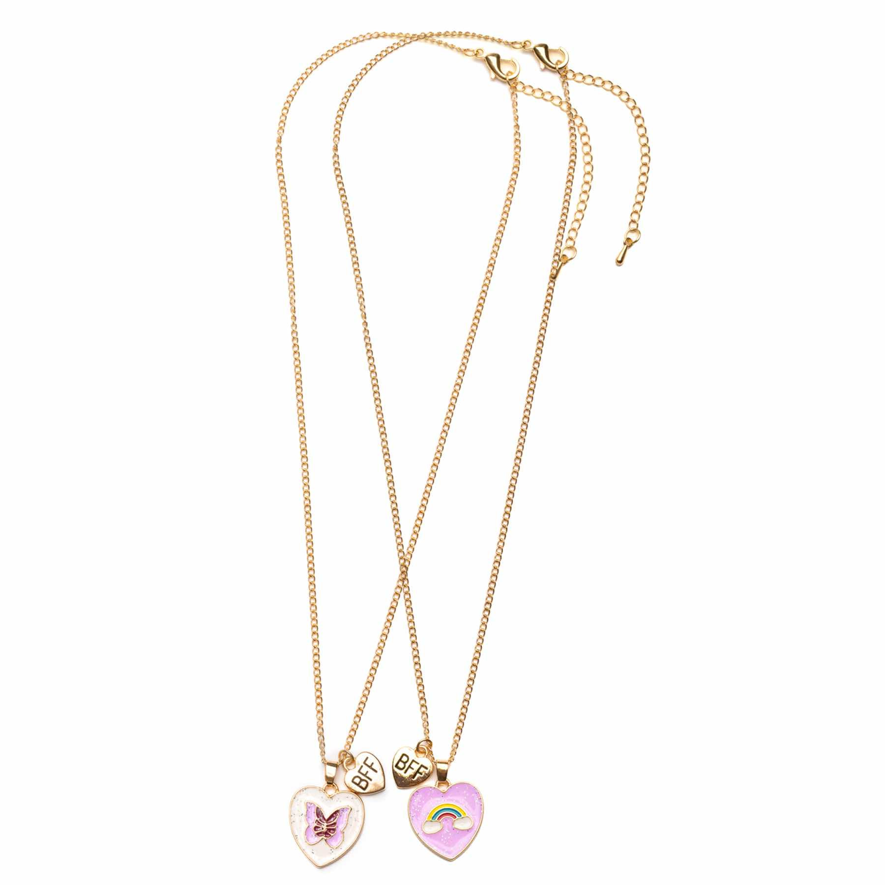 Collier d'amitié BFF duo papillon & arc-en-ciel, GREAT PRETENDERS