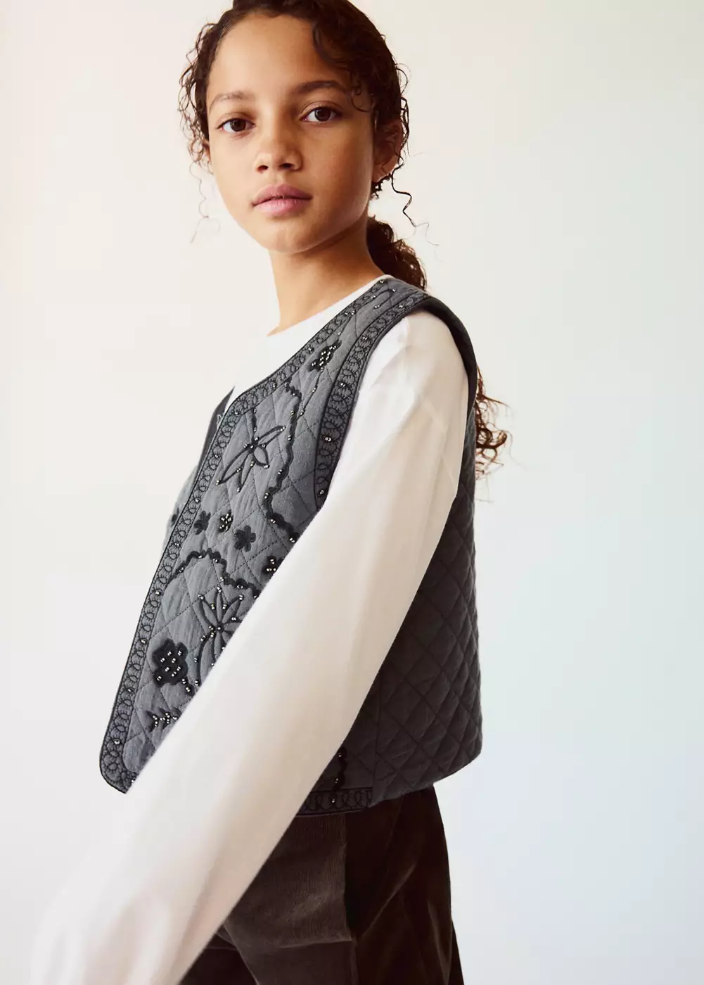 Gilet détails brodés, MANGO KIDS
