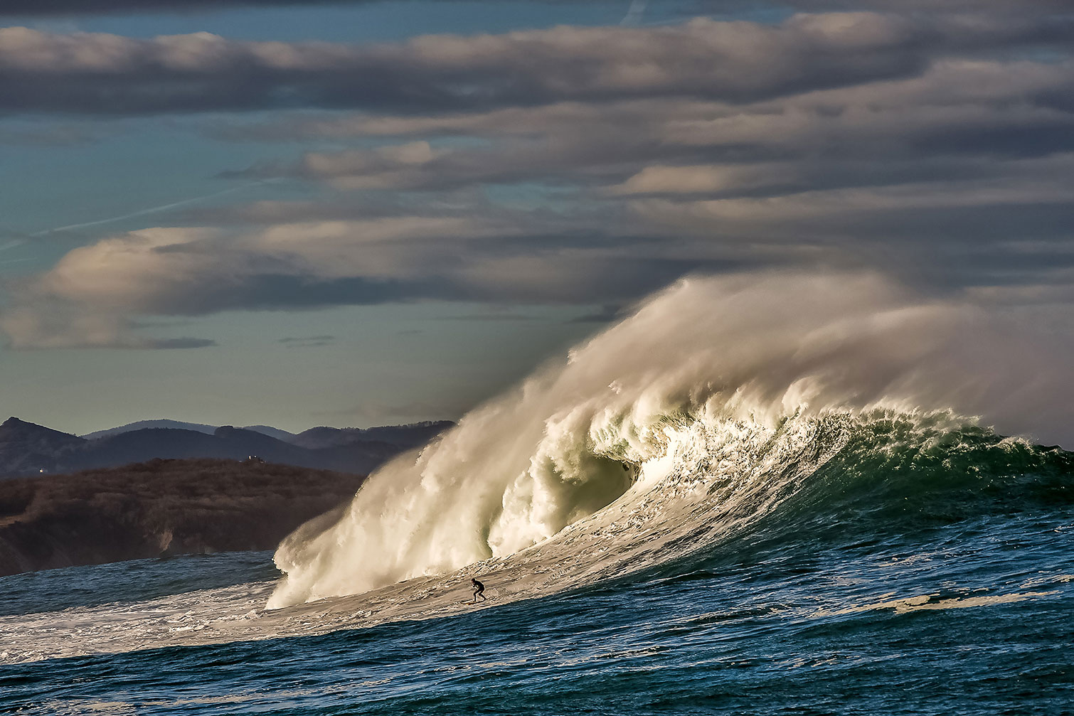Tableau paysage ocean vague belharra, HEXOA