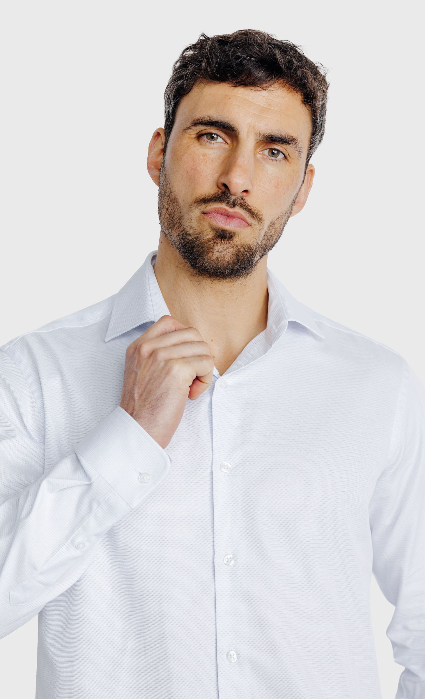 Chemise Regular fit micro dessin texturé, ACROSS