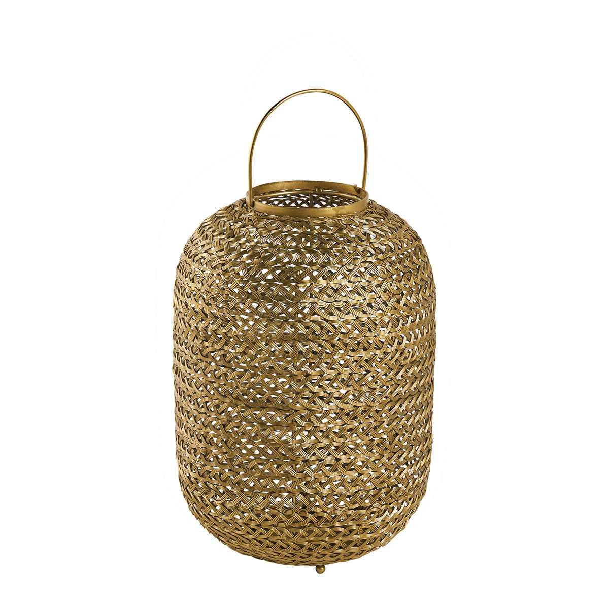 Lanterne métal tissé, BLANC D’IVOIRE