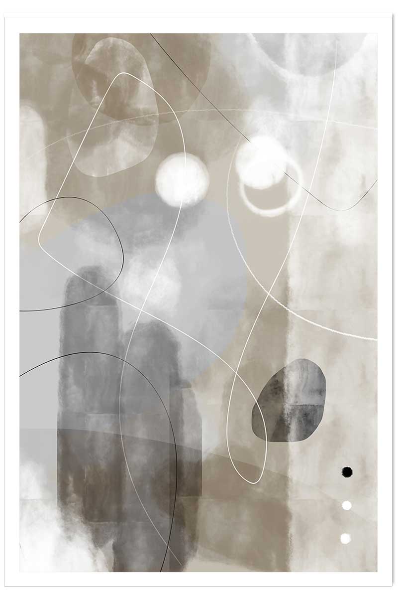 Affiche abstrait et soft line n°3, HEXOA