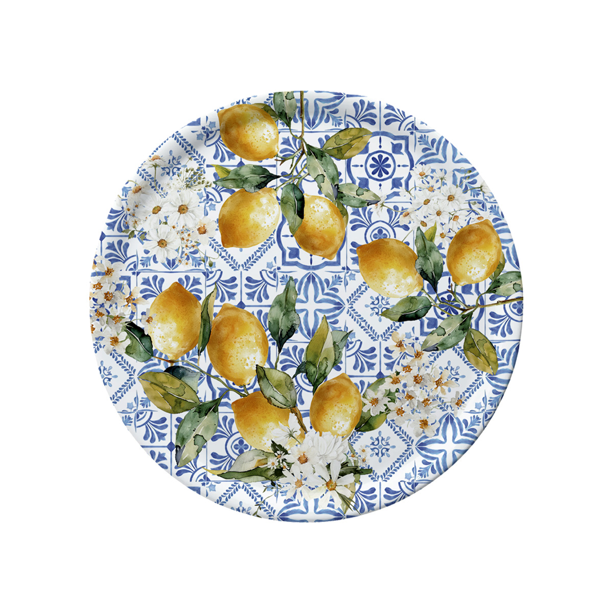 Plateau bois CITRONS AZULEJOS, GARNIER THIEBAUT